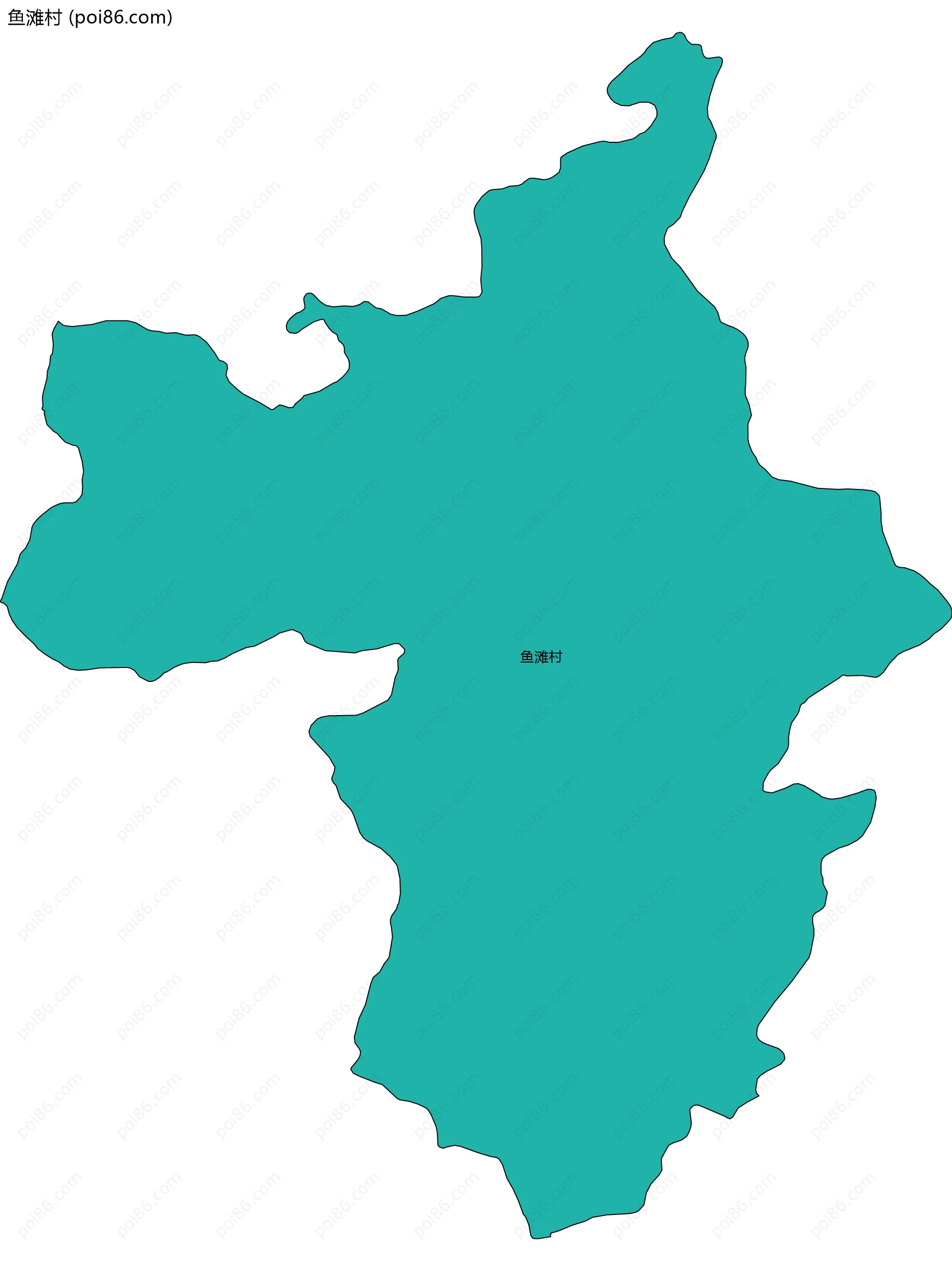 鱼滩村边界地图