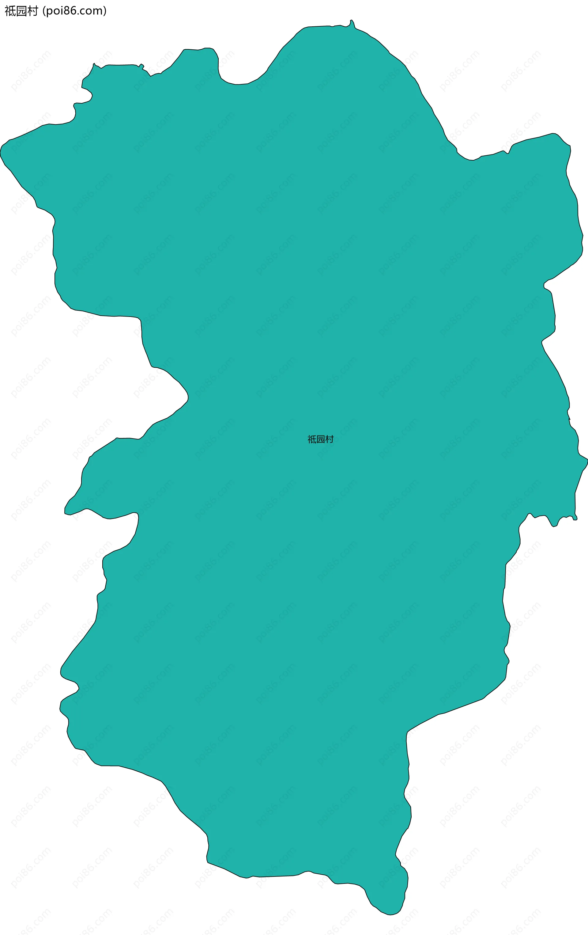 祗园村边界地图