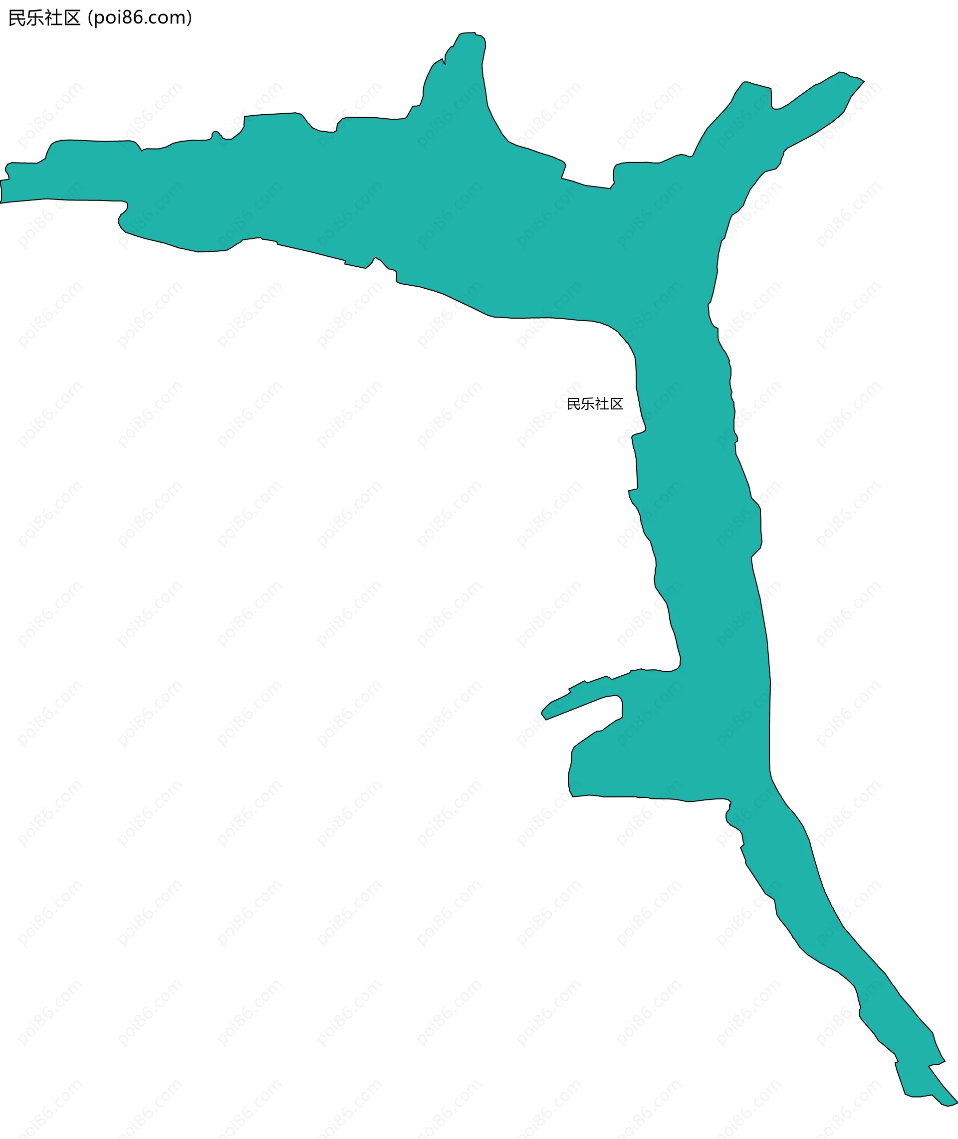 民乐社区边界地图