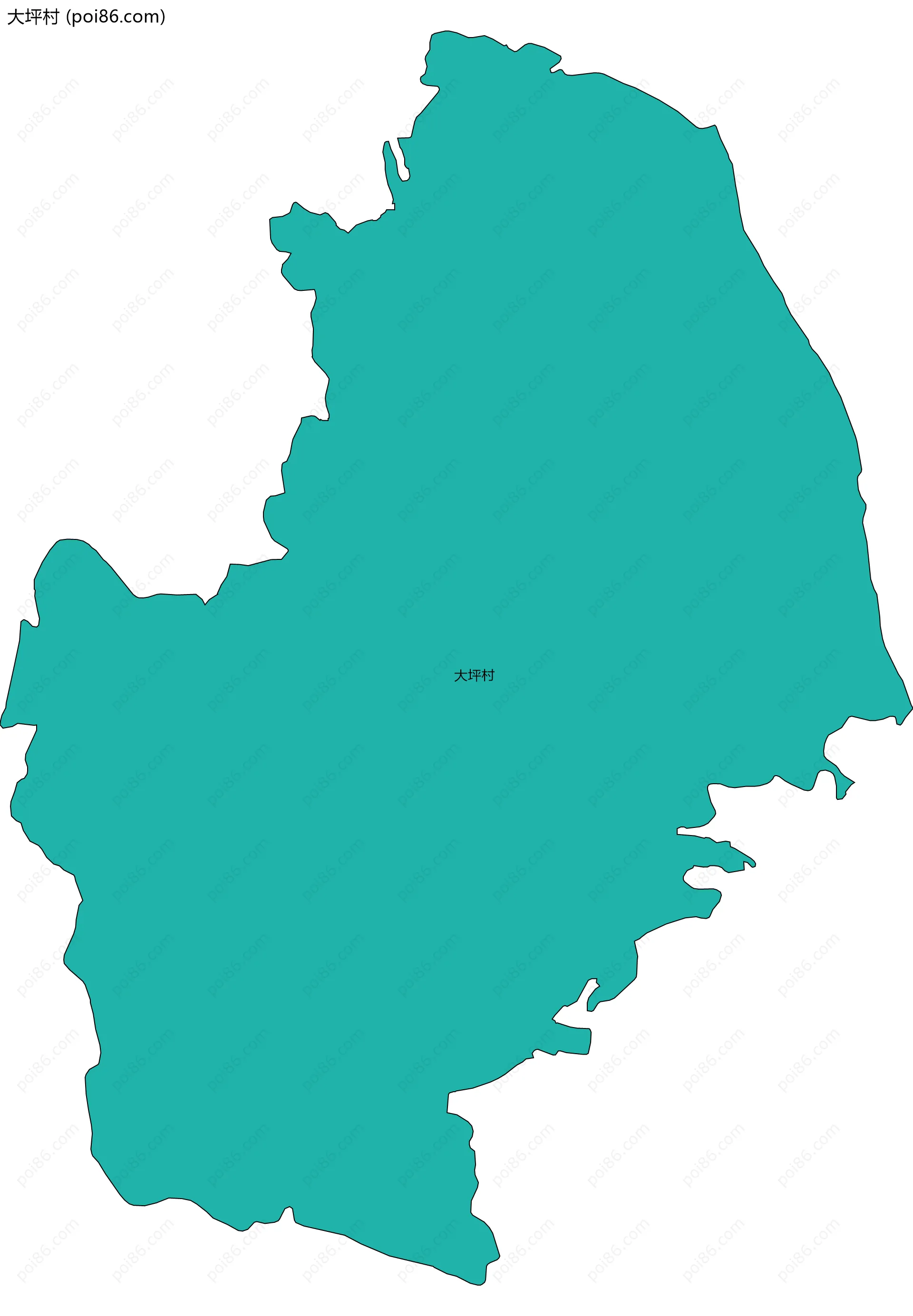 大坪村边界地图