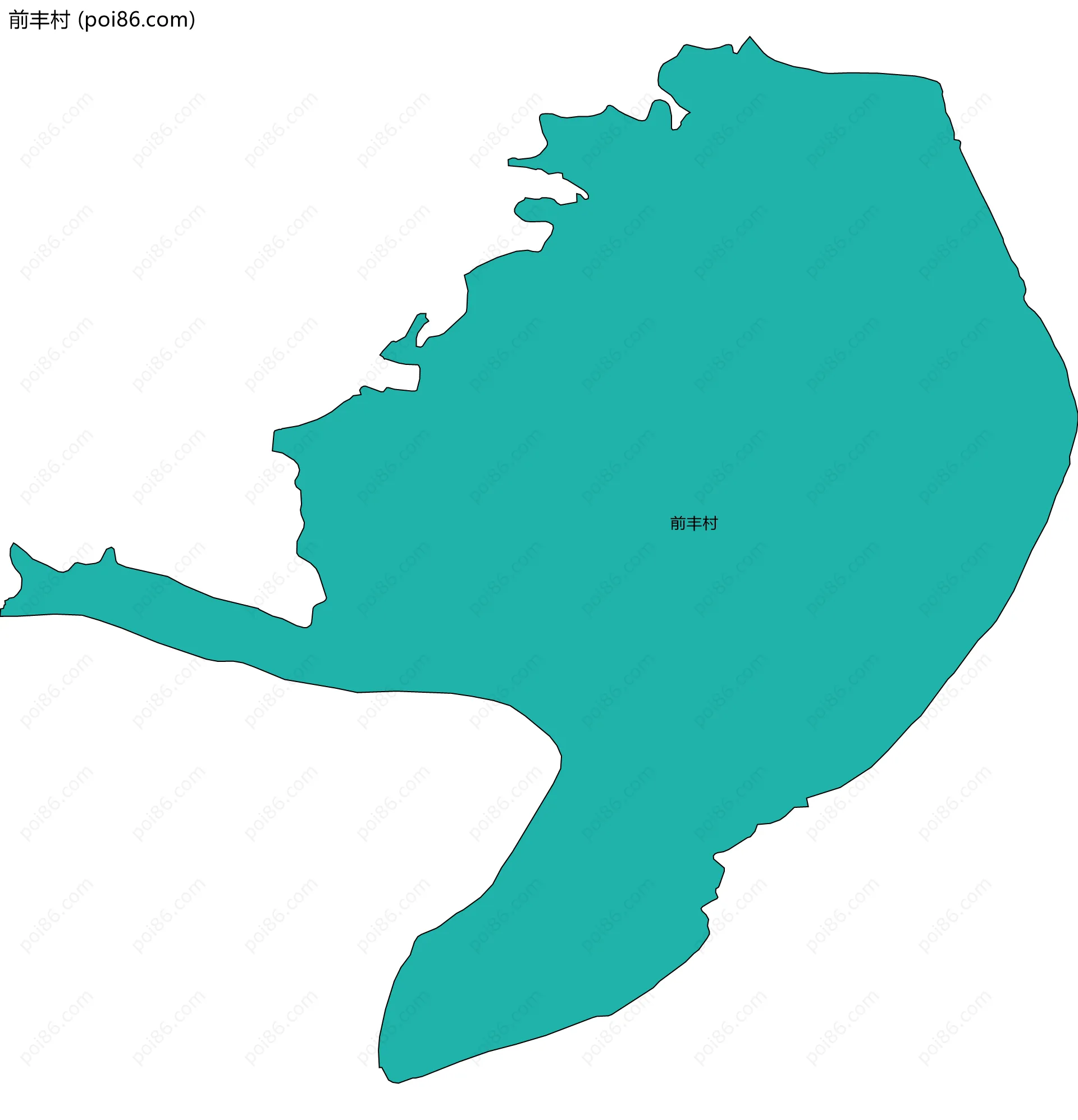 前丰村边界地图