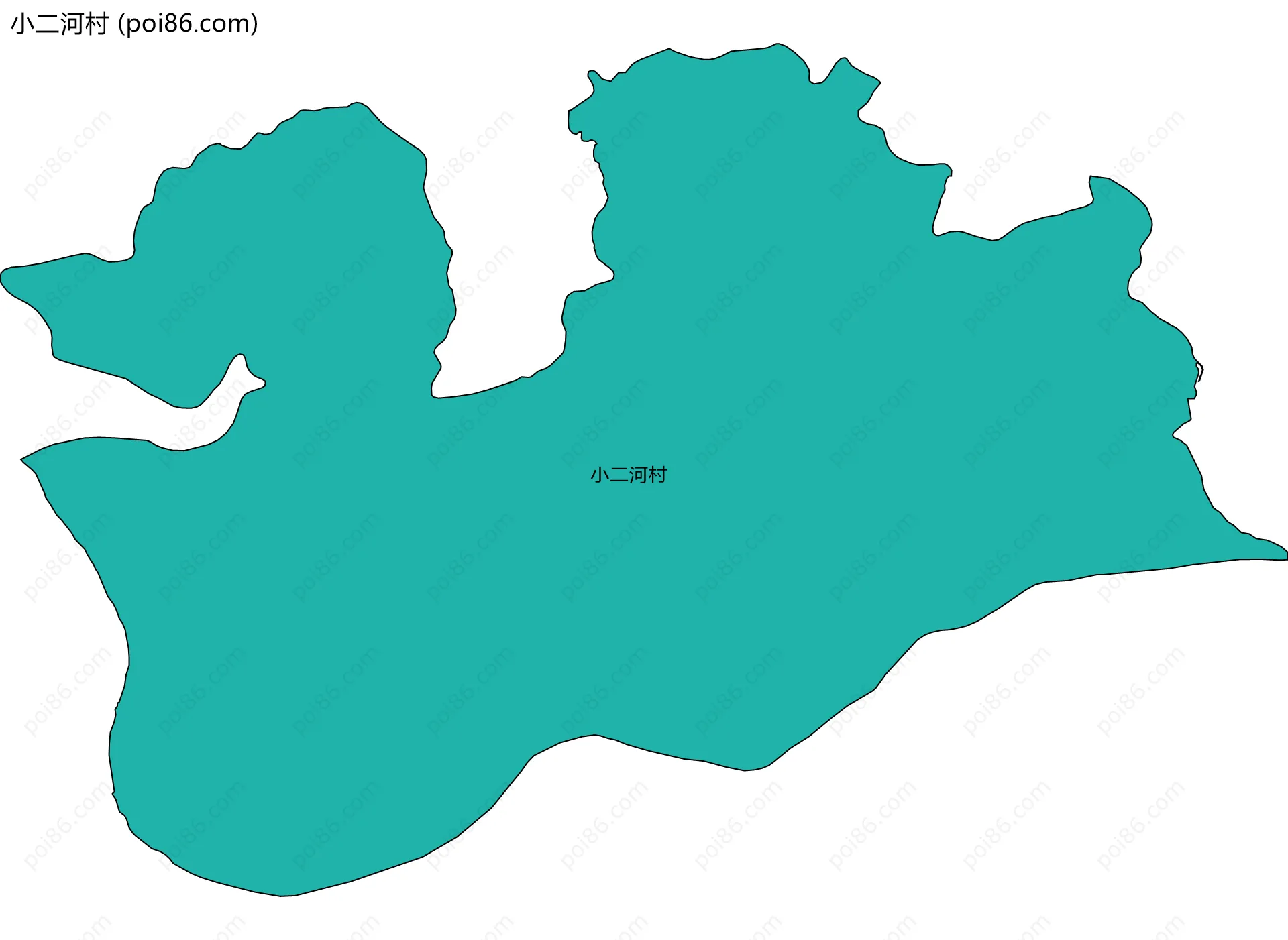 小二河村边界地图