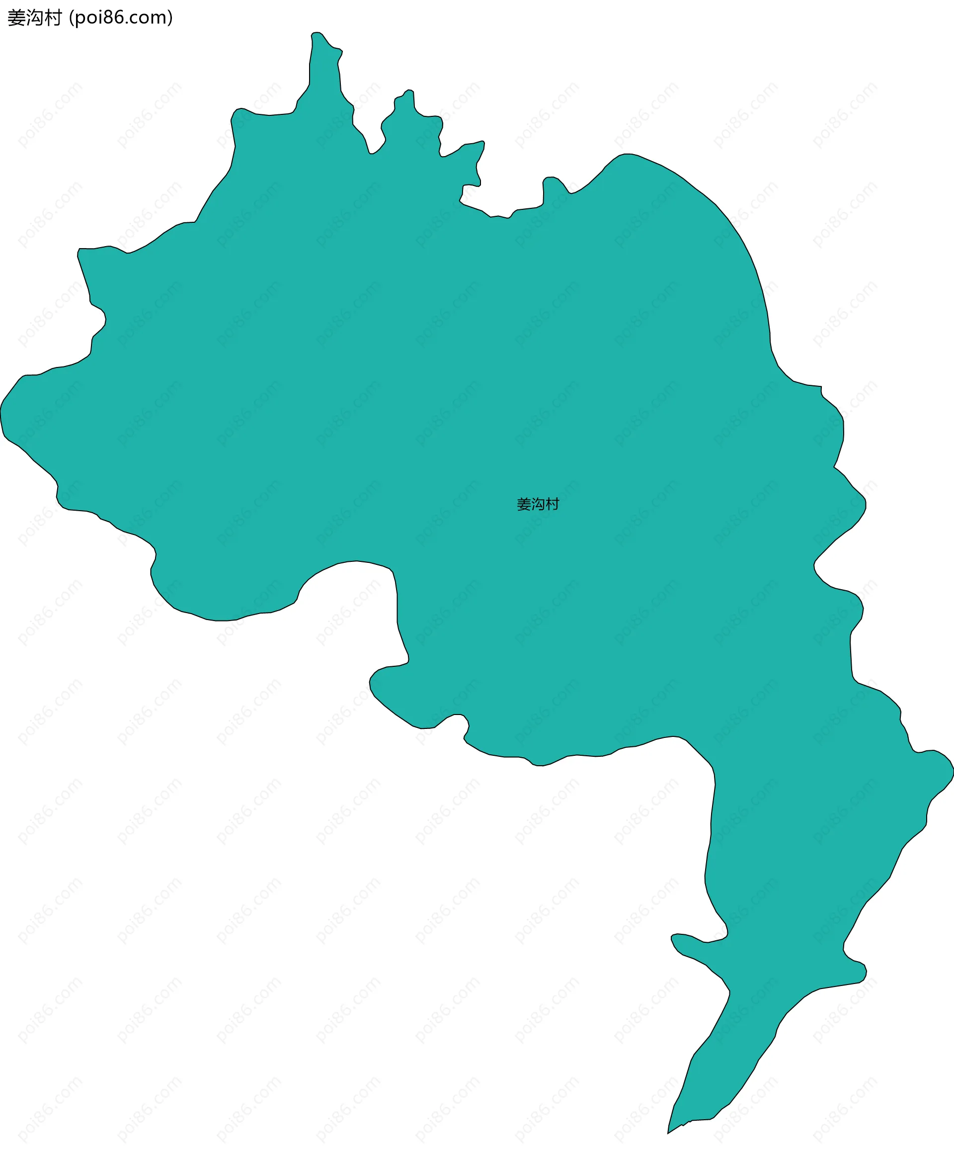 姜沟村边界地图