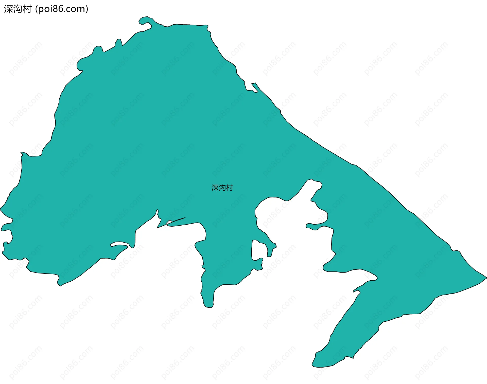 深沟村边界地图