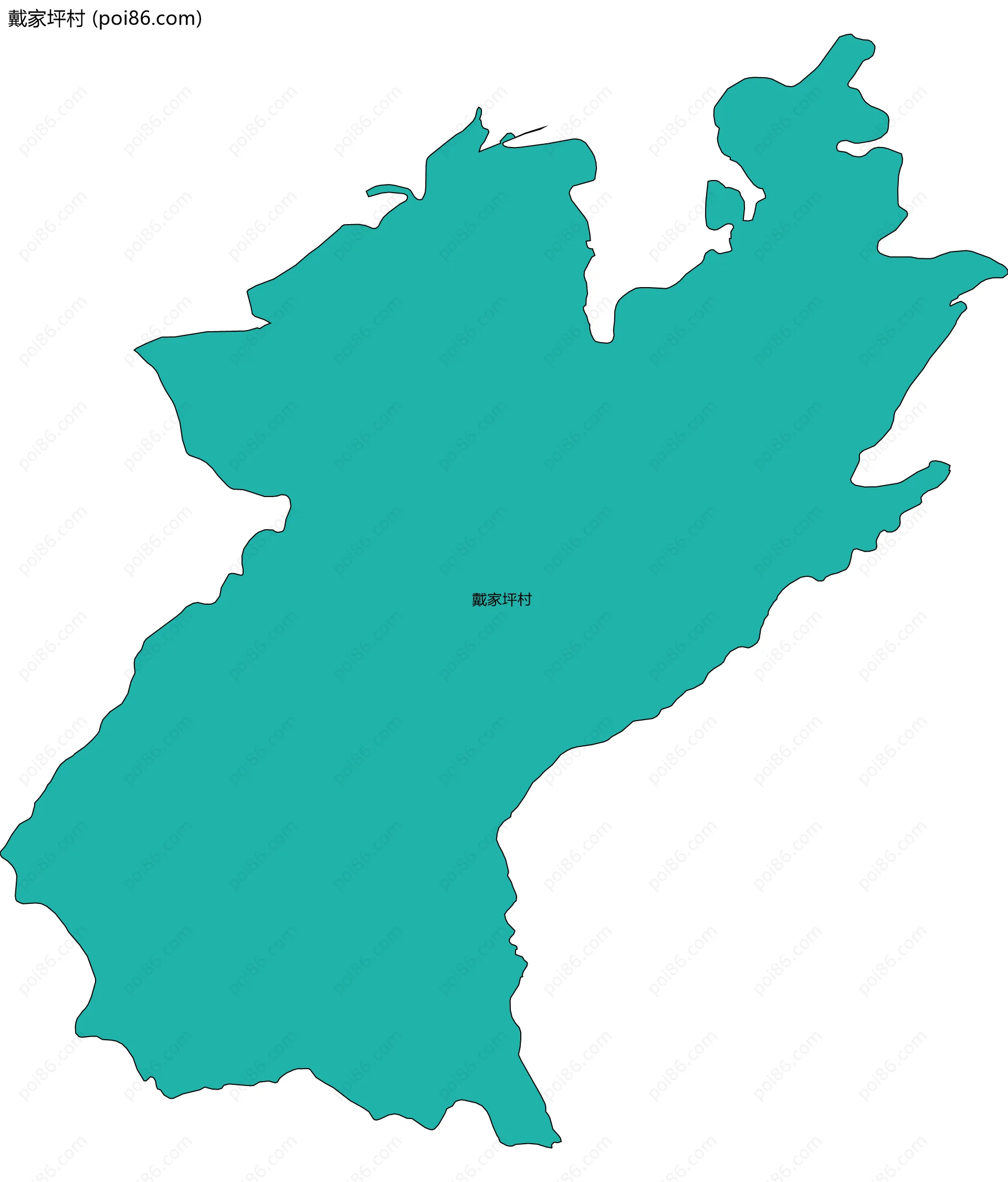 戴家坪村边界地图