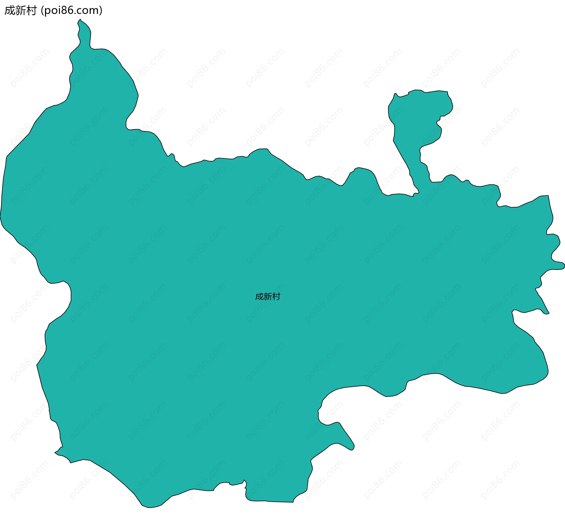 成新村边界地图