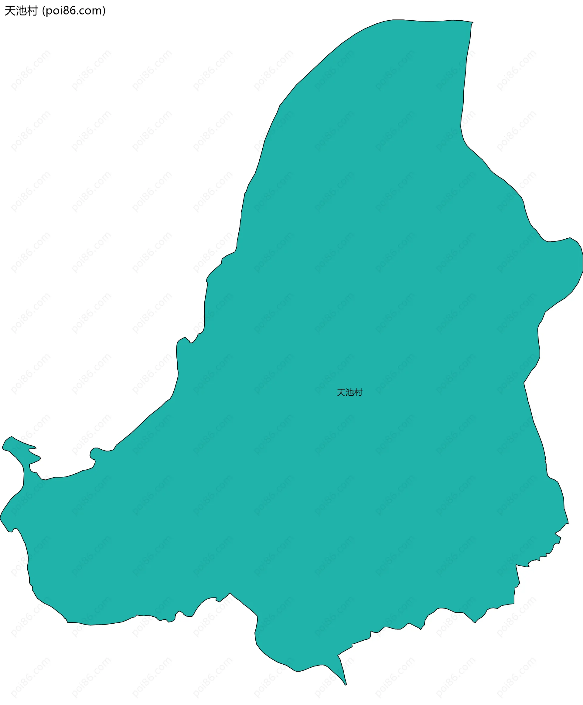 天池村边界地图