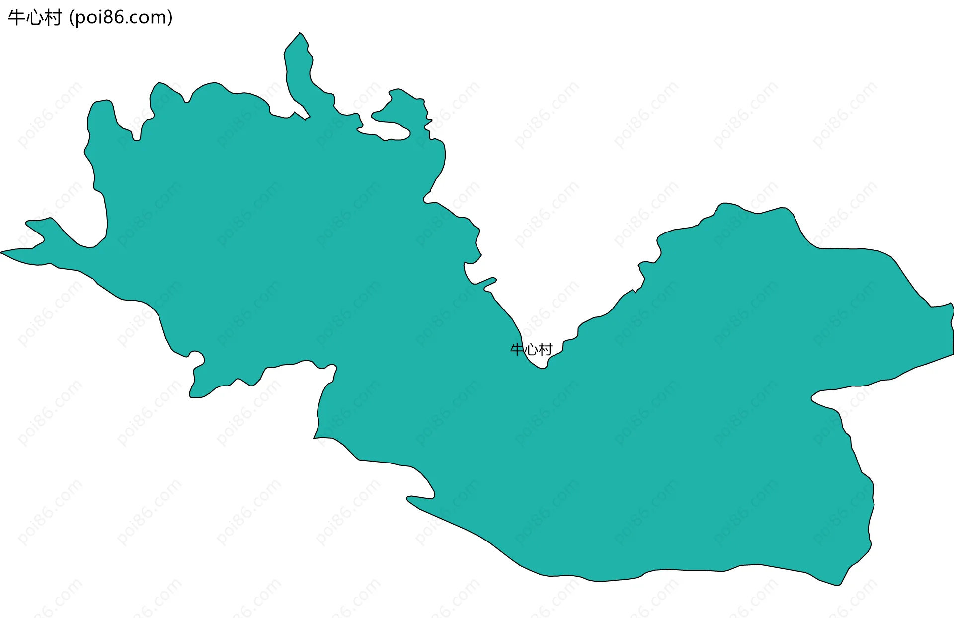 牛心村边界地图