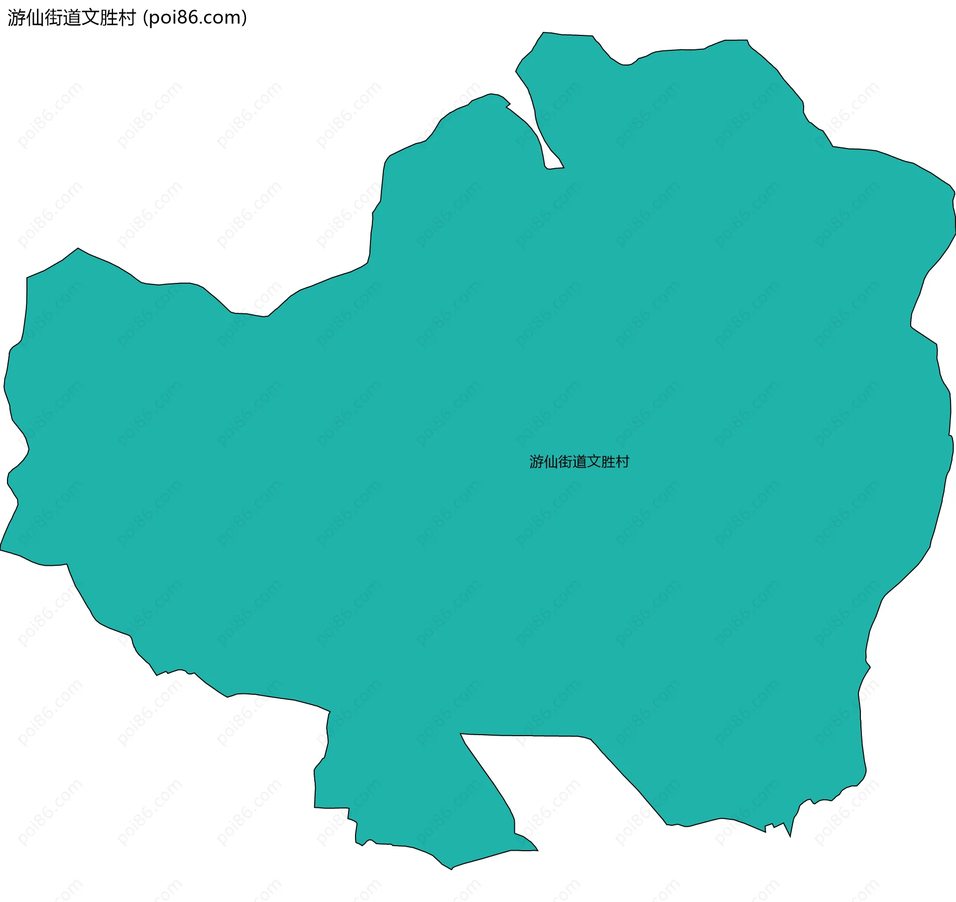 游仙街道文胜村边界地图