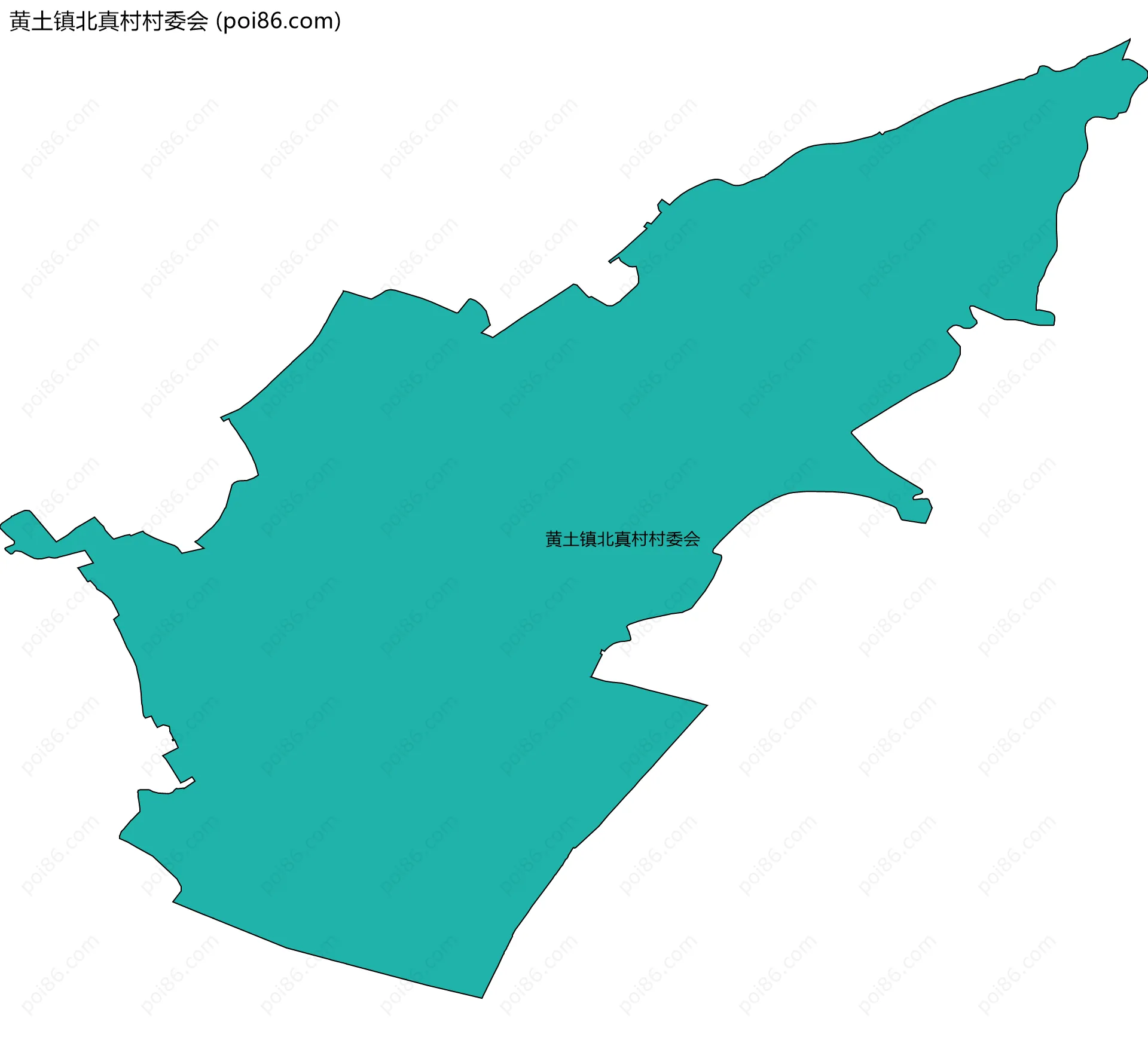 黄土镇北真村村委会边界地图