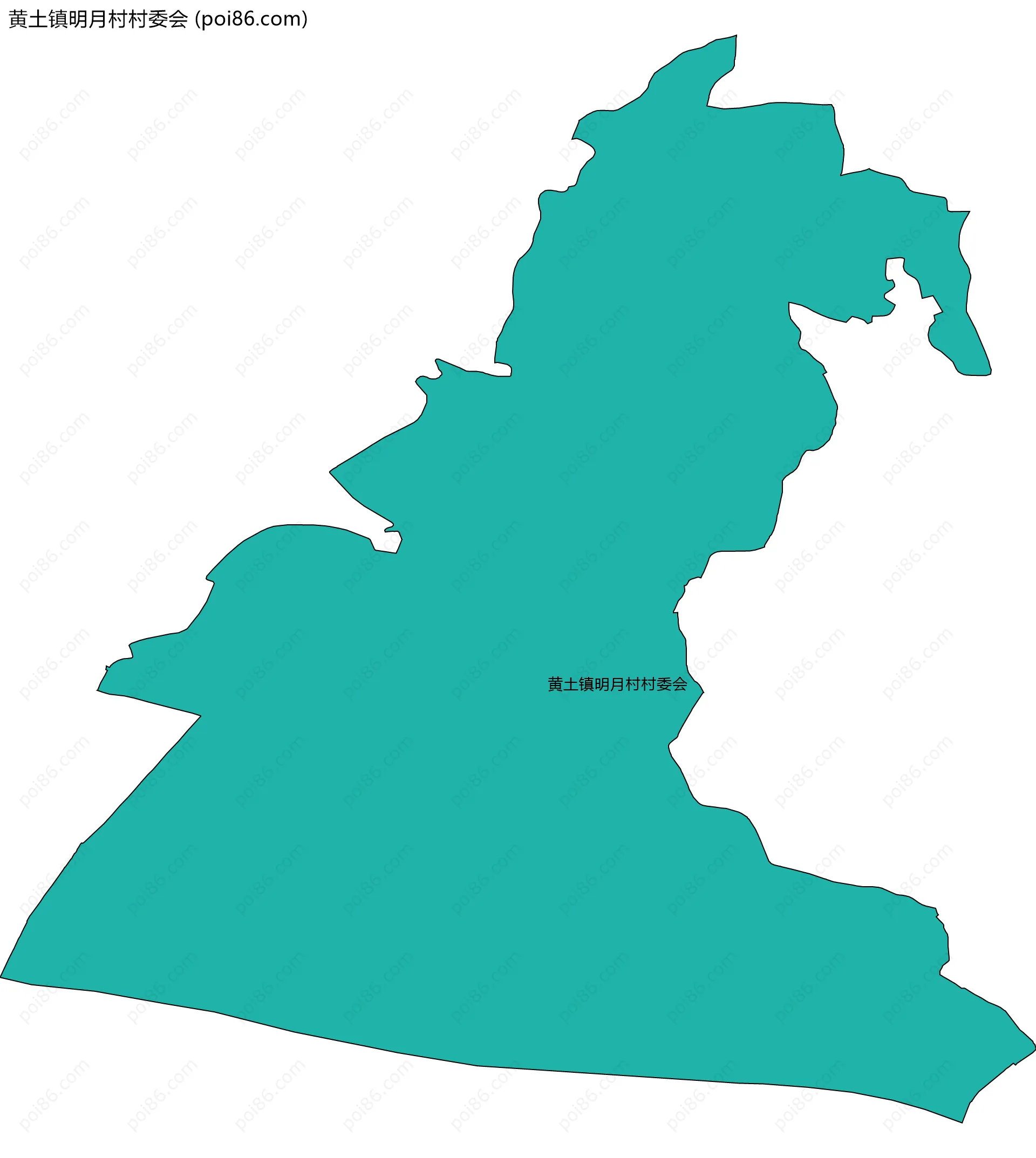 黄土镇明月村村委会边界地图