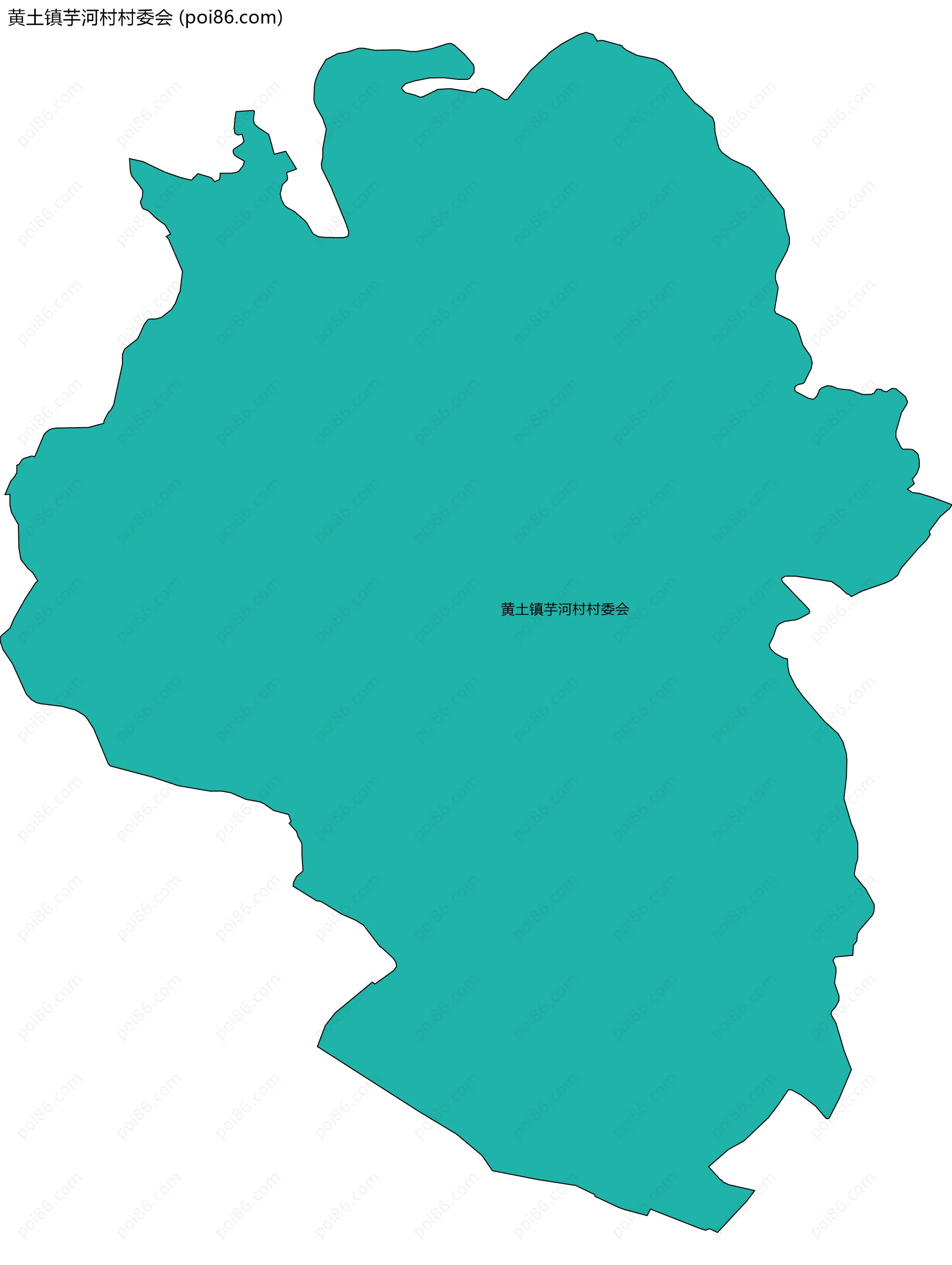 黄土镇芋河村村委会边界地图