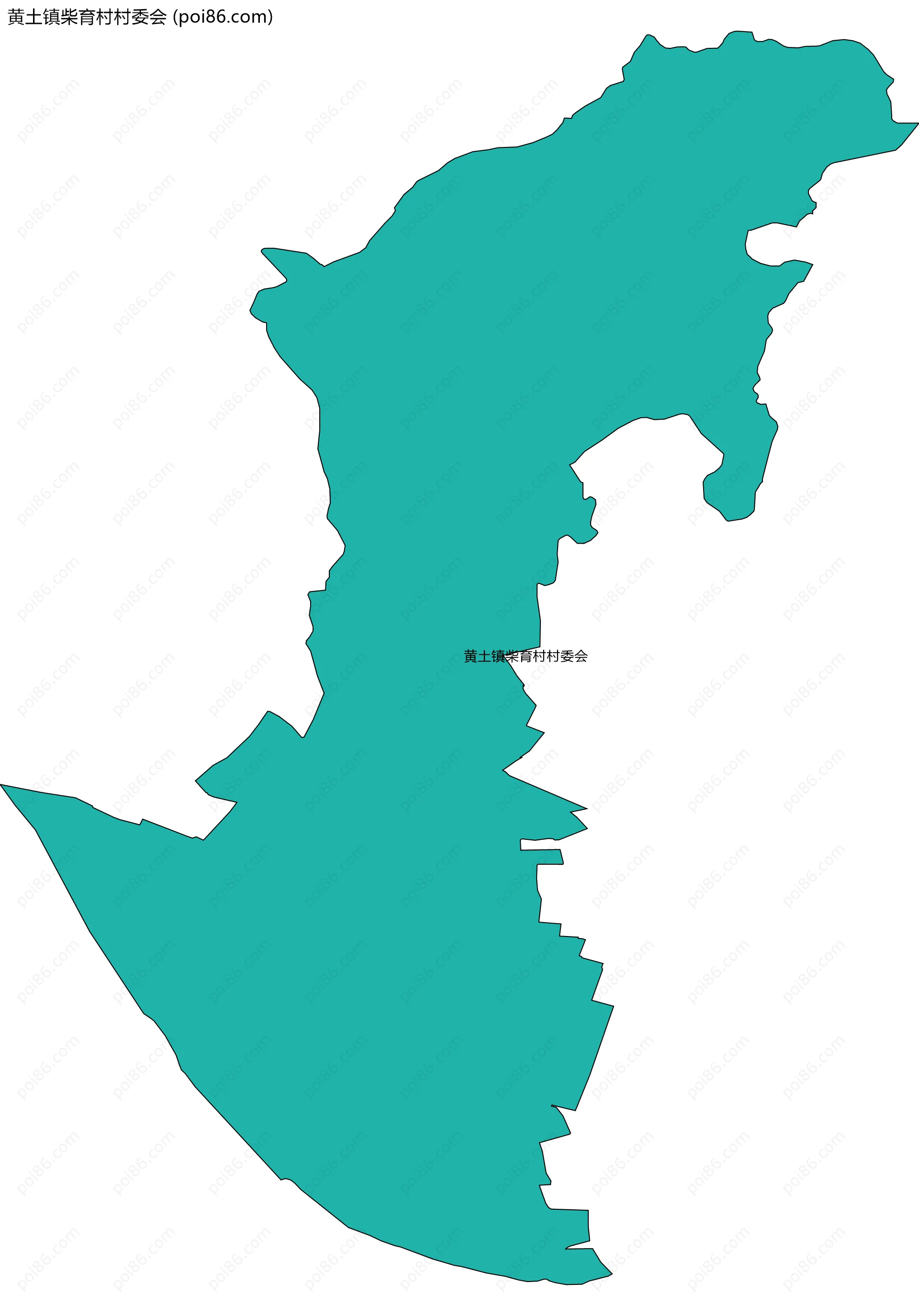 黄土镇柴育村村委会边界地图