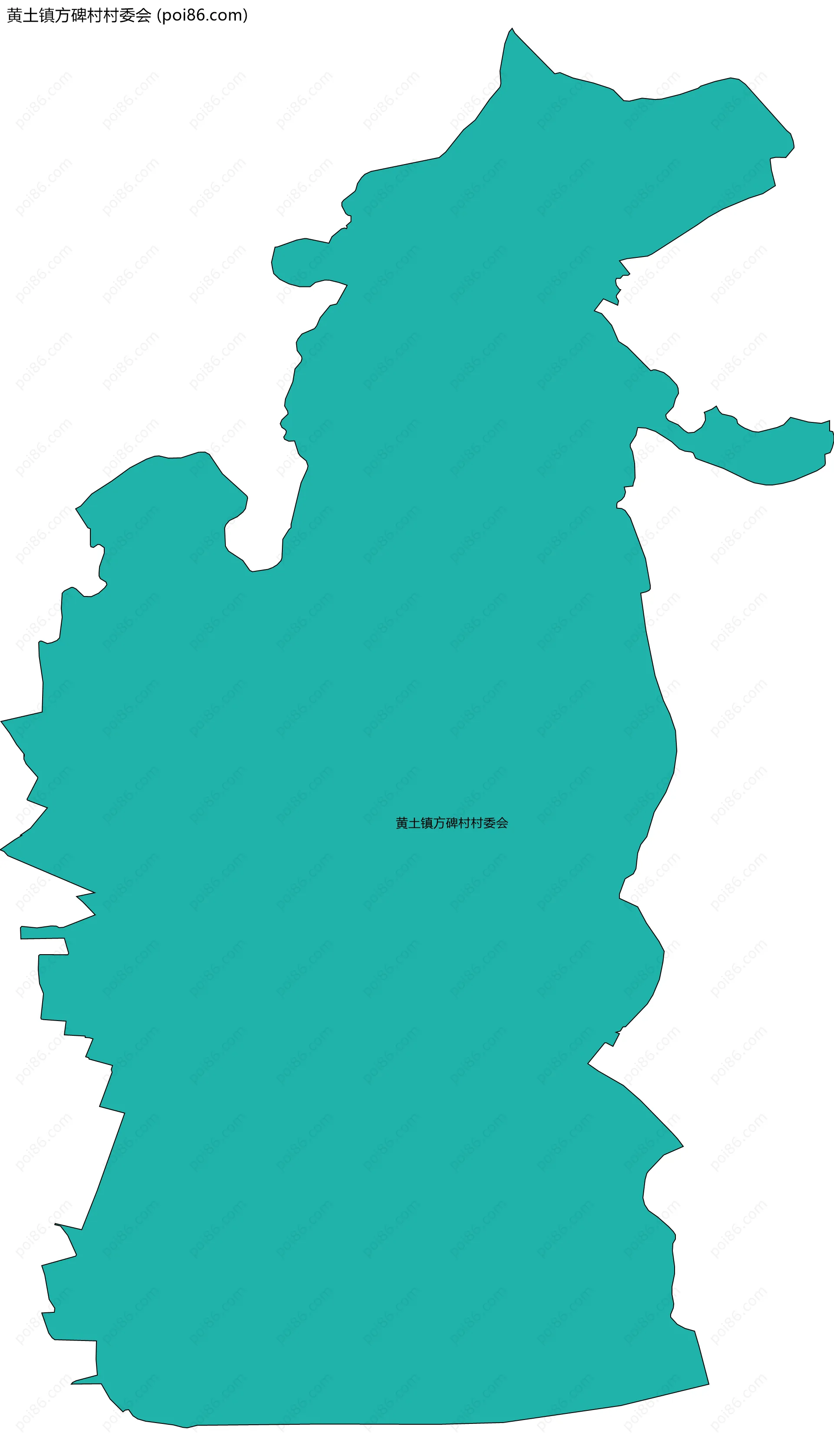 黄土镇方碑村村委会边界地图