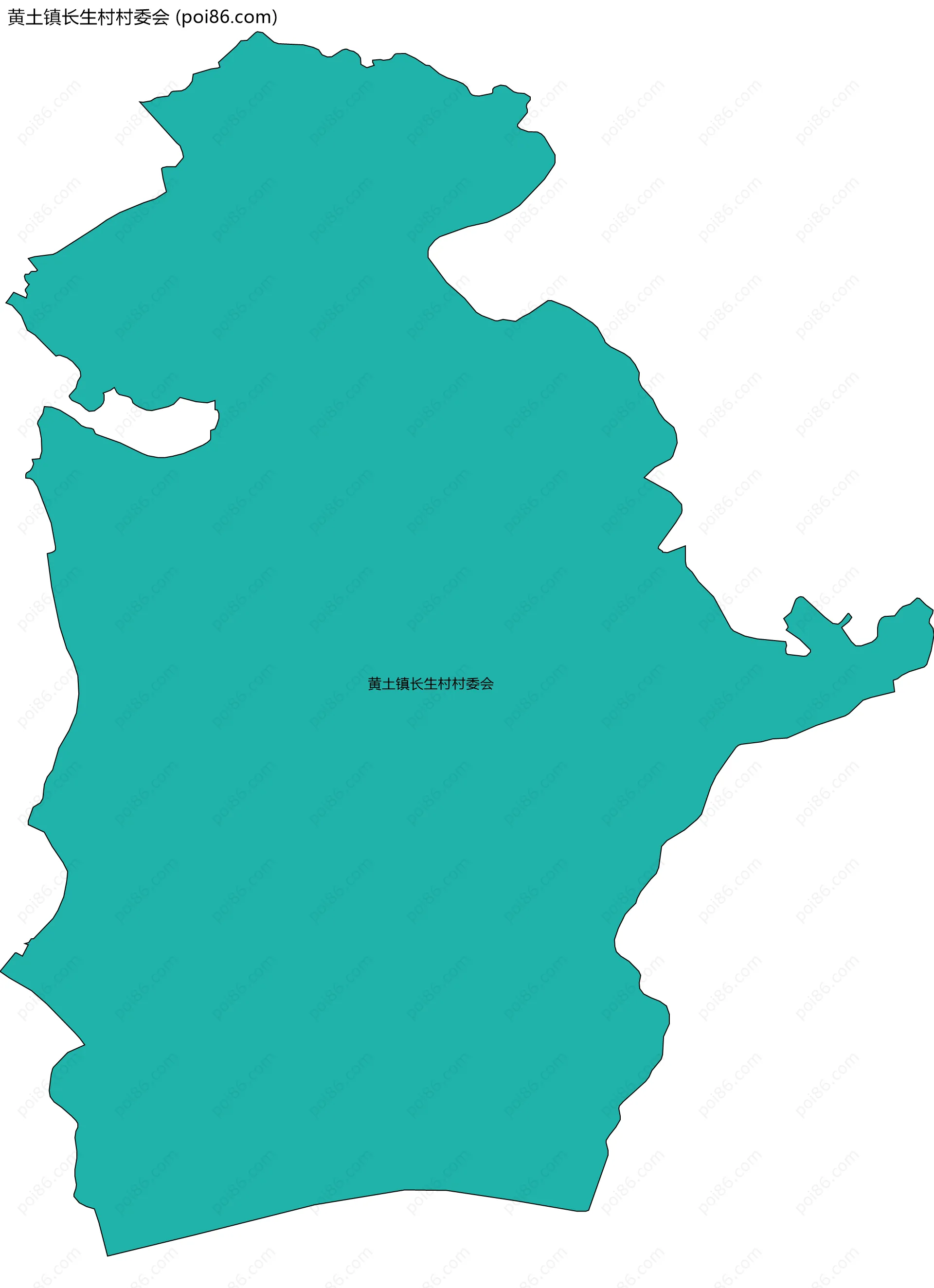 黄土镇长生村村委会边界地图