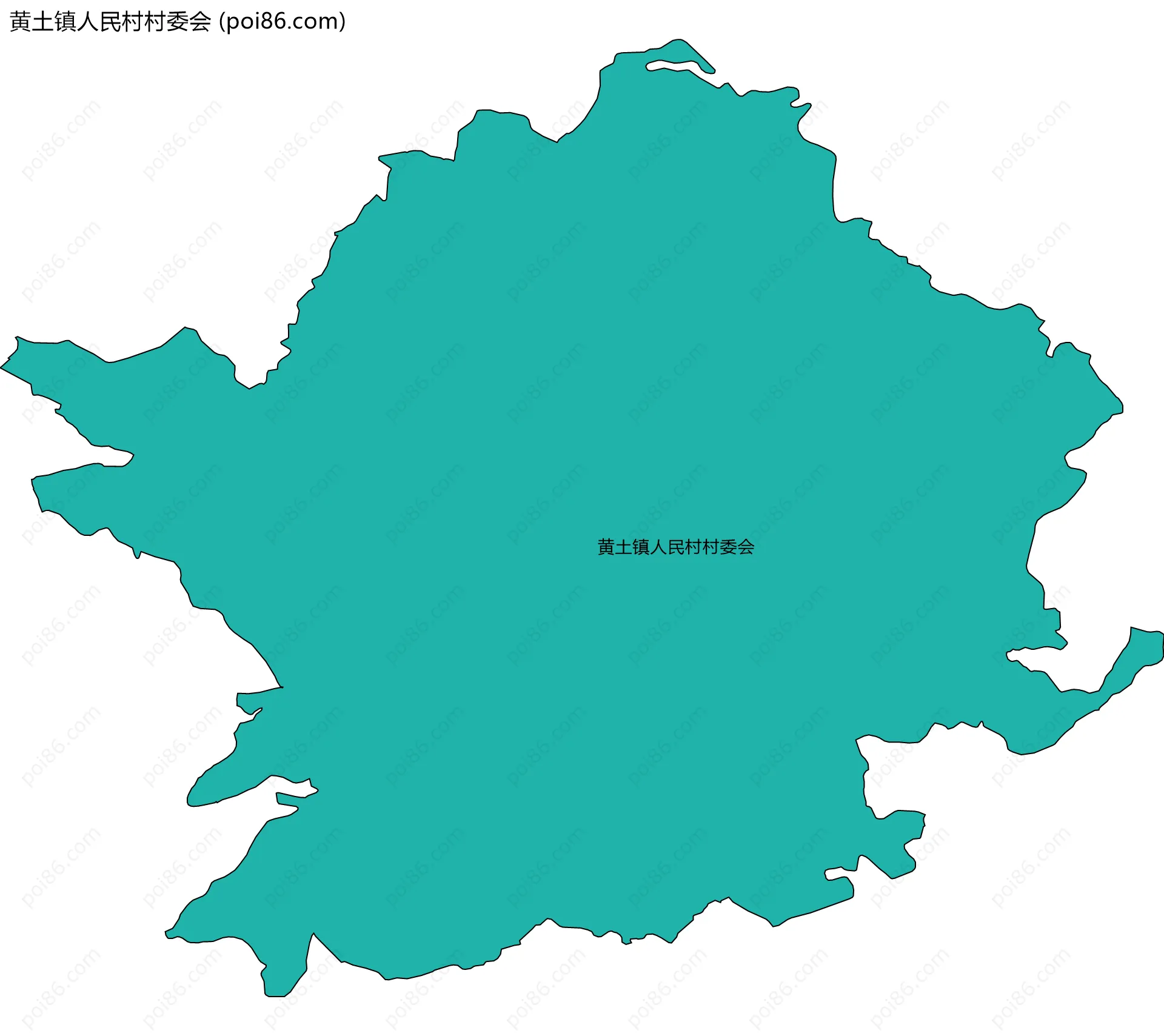 黄土镇人民村村委会边界地图