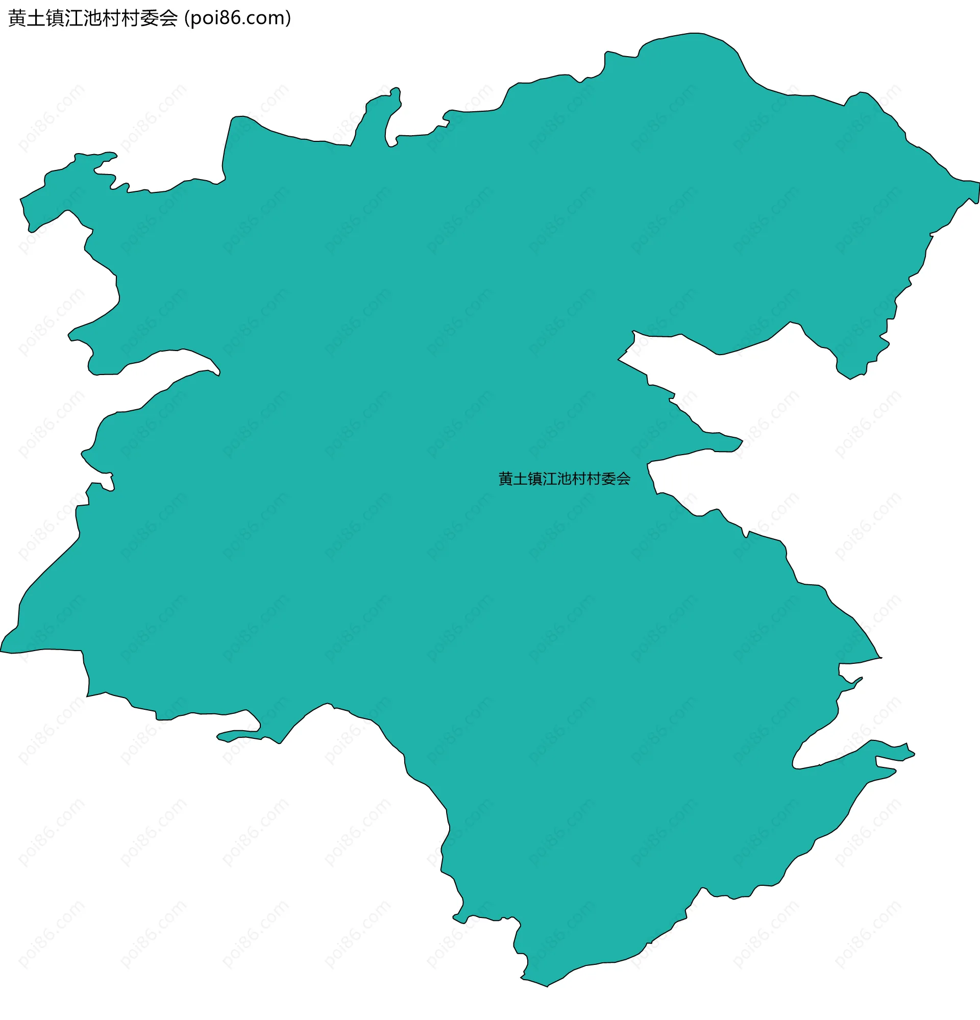黄土镇江池村村委会边界地图