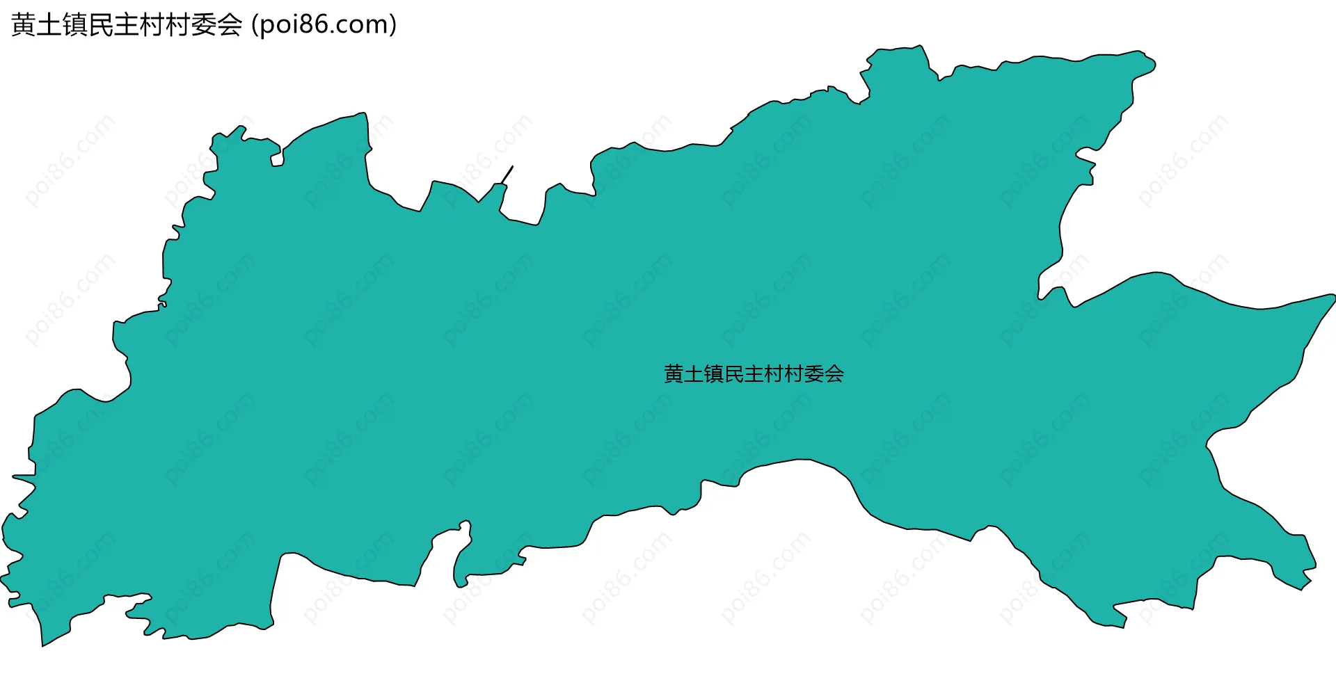 黄土镇民主村村委会边界地图