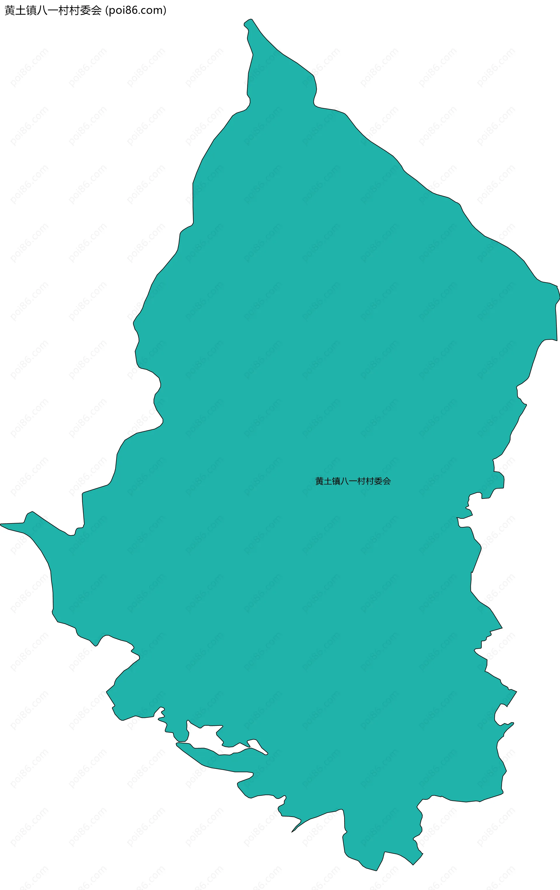 黄土镇八一村村委会边界地图