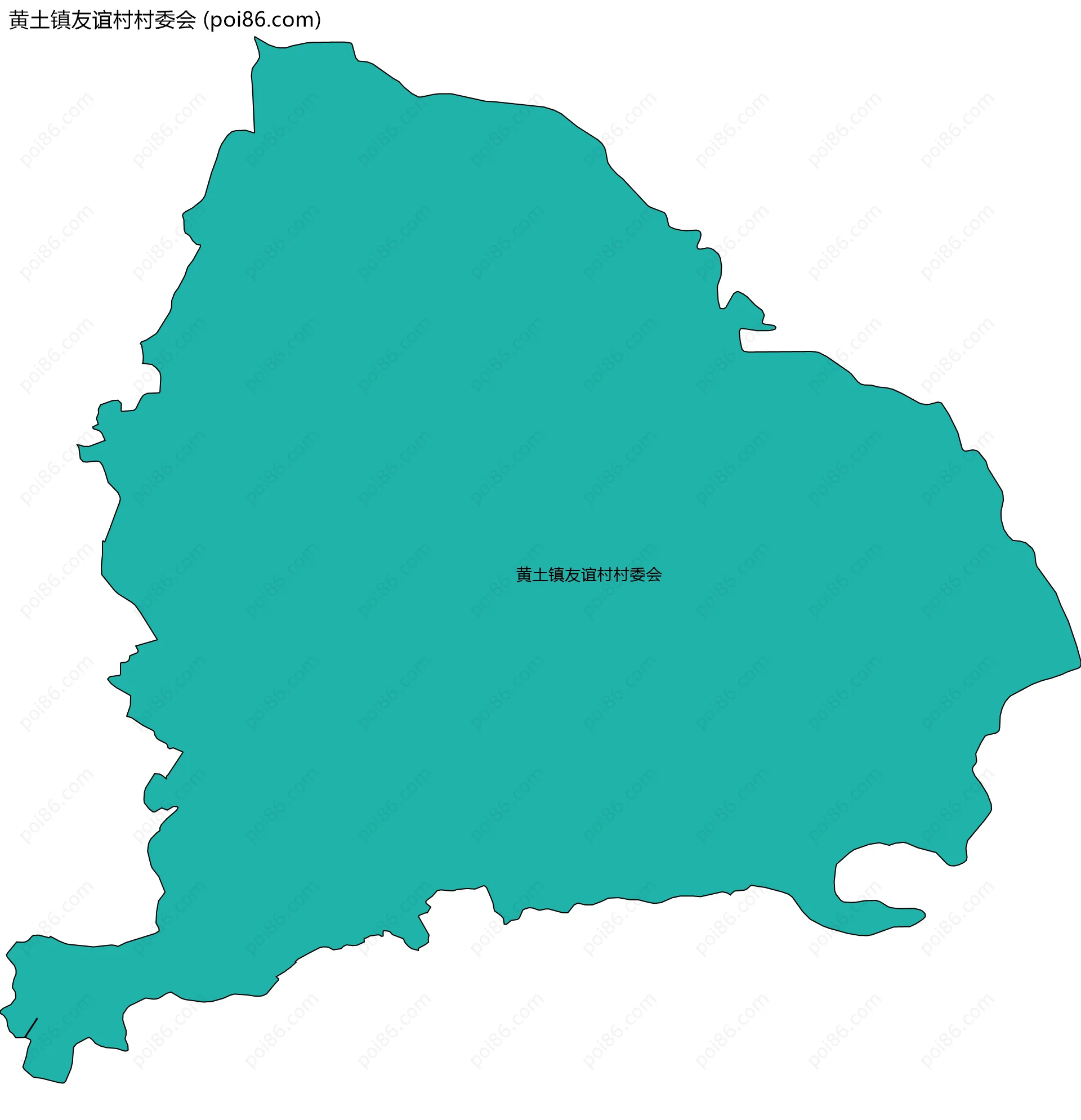 黄土镇友谊村村委会边界地图