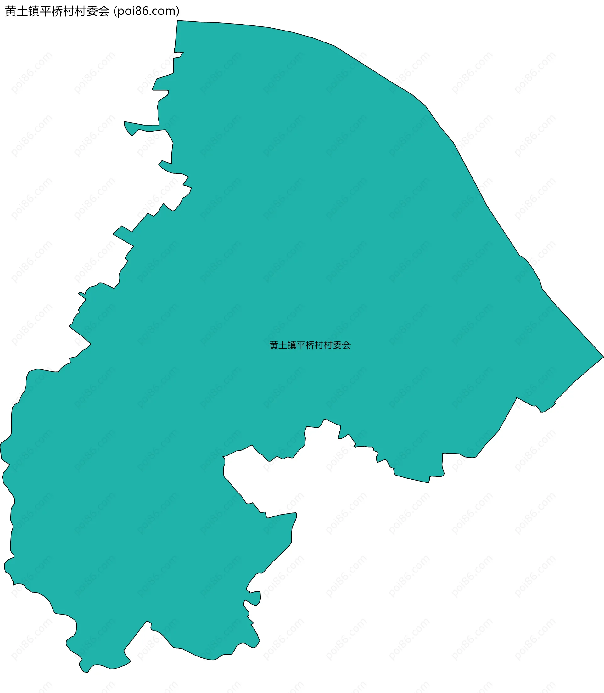 黄土镇平桥村村委会边界地图