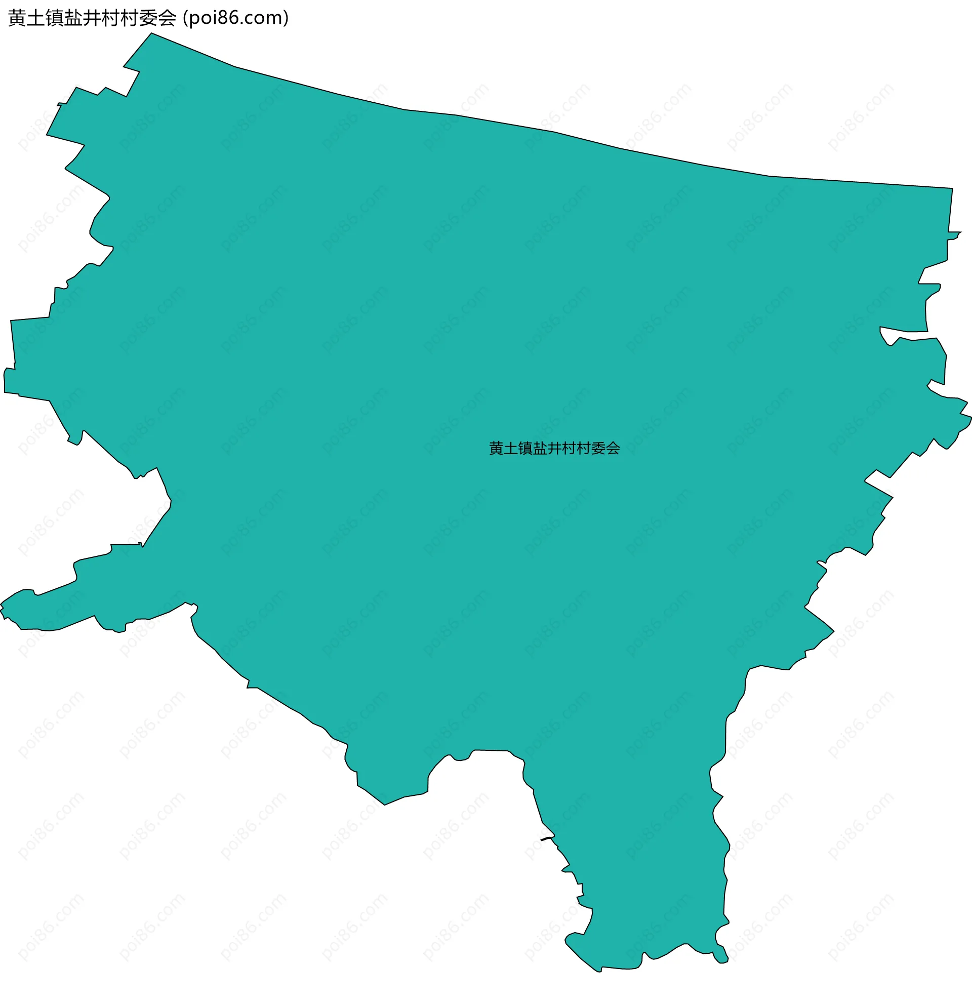 黄土镇盐井村村委会边界地图