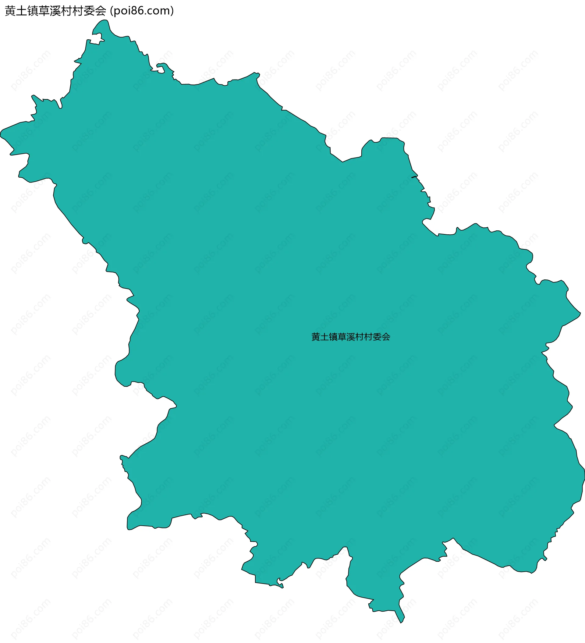 黄土镇草溪村村委会边界地图