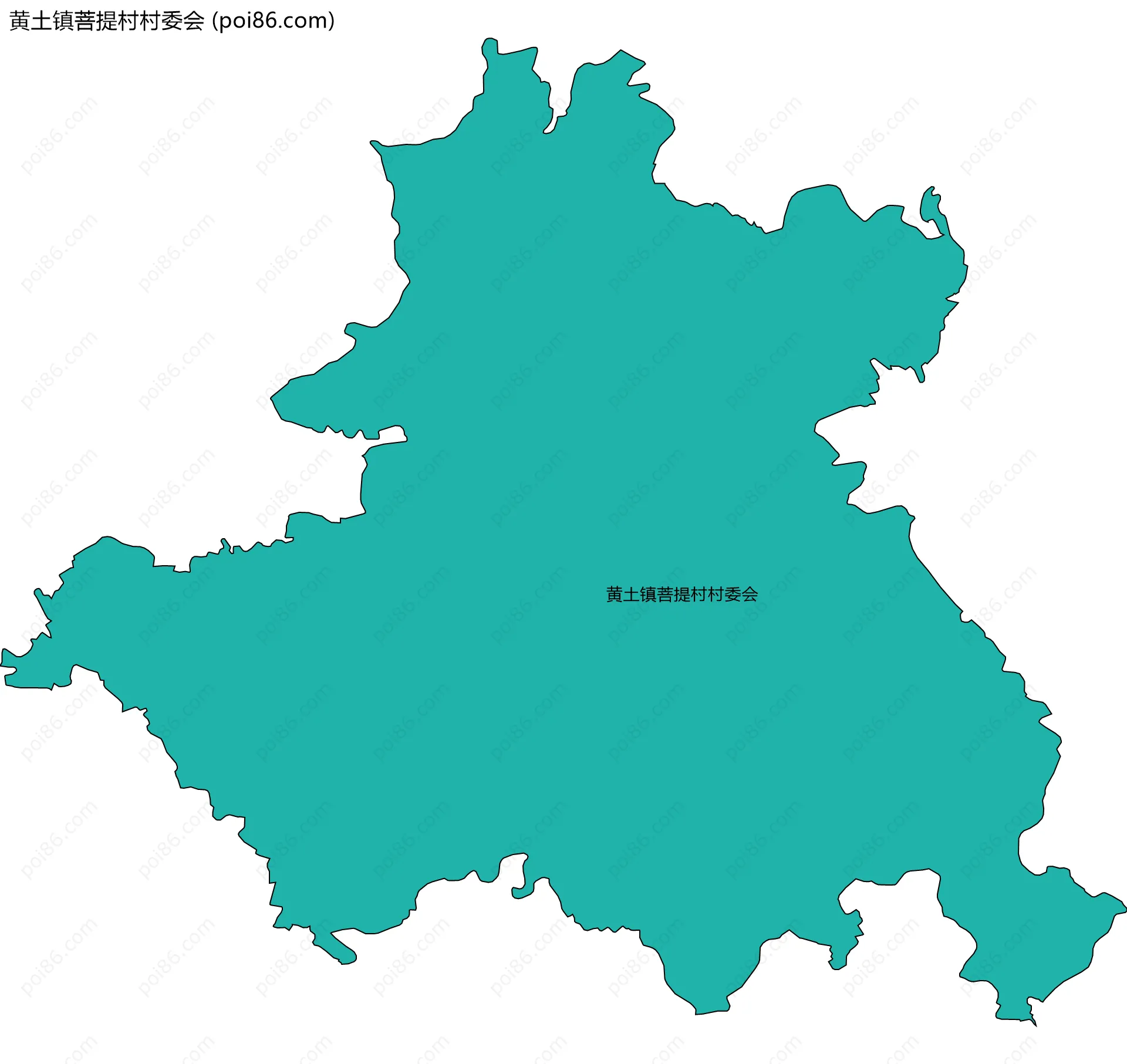 黄土镇菩提村村委会边界地图