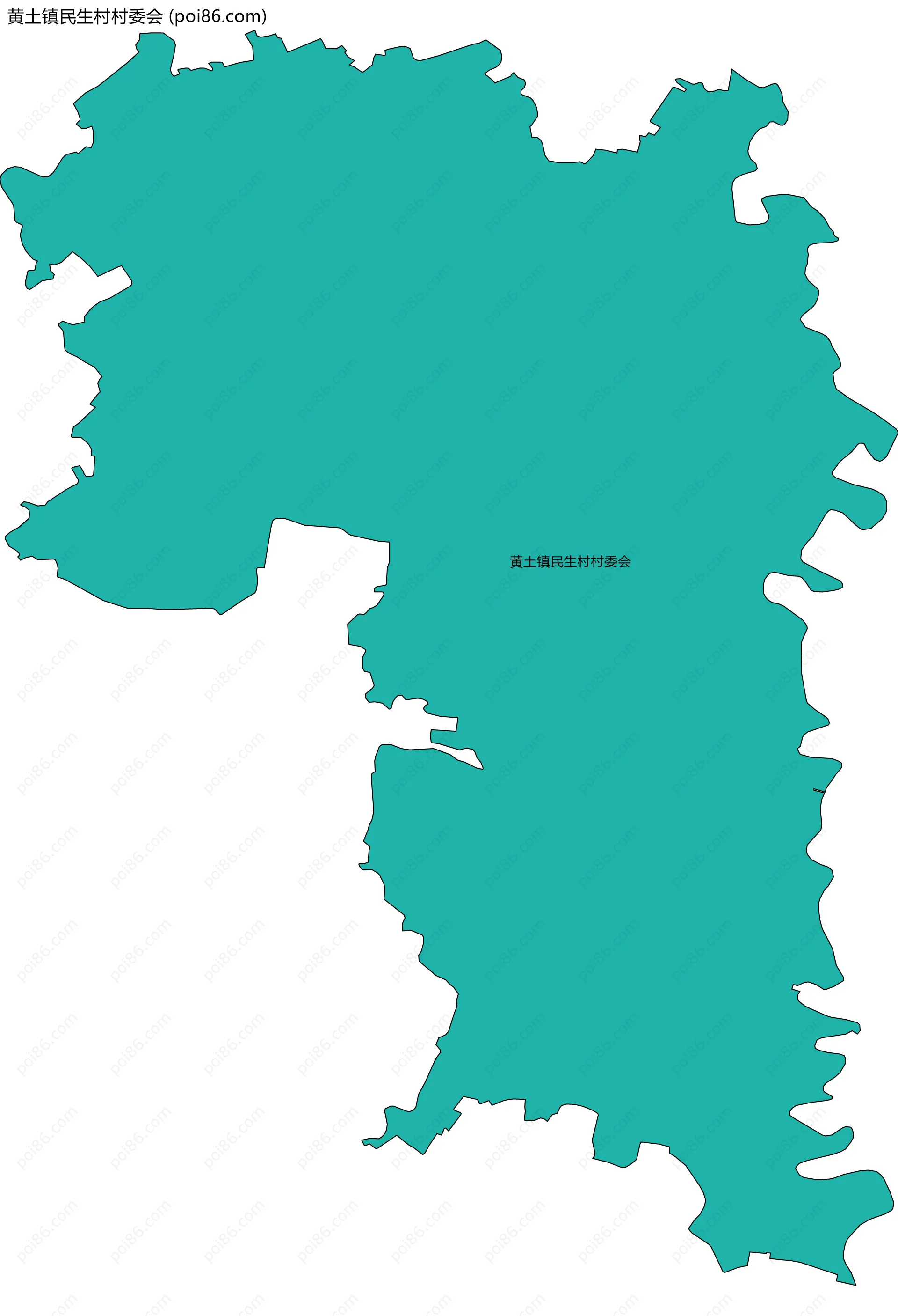 黄土镇民生村村委会边界地图