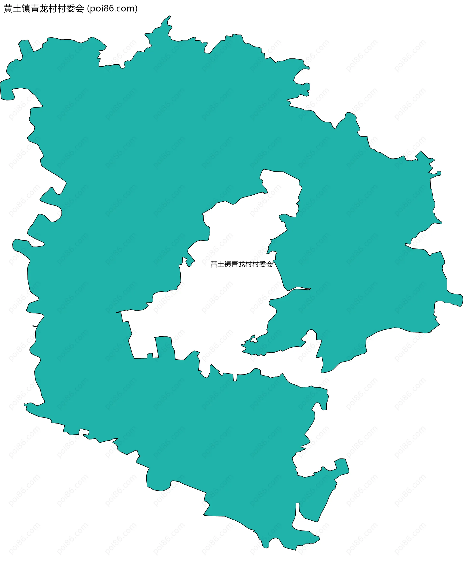 黄土镇青龙村村委会边界地图