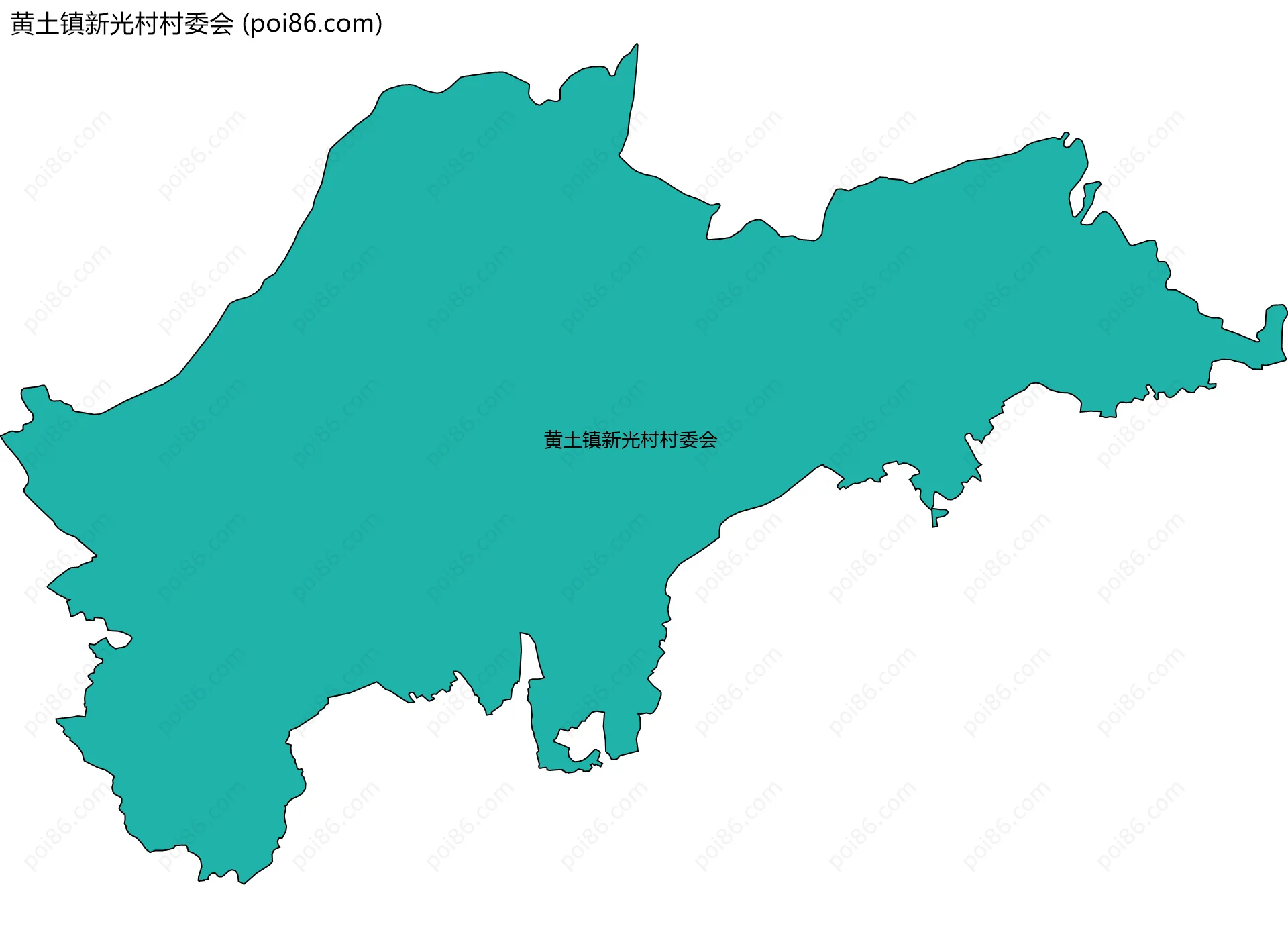 黄土镇新光村村委会边界地图