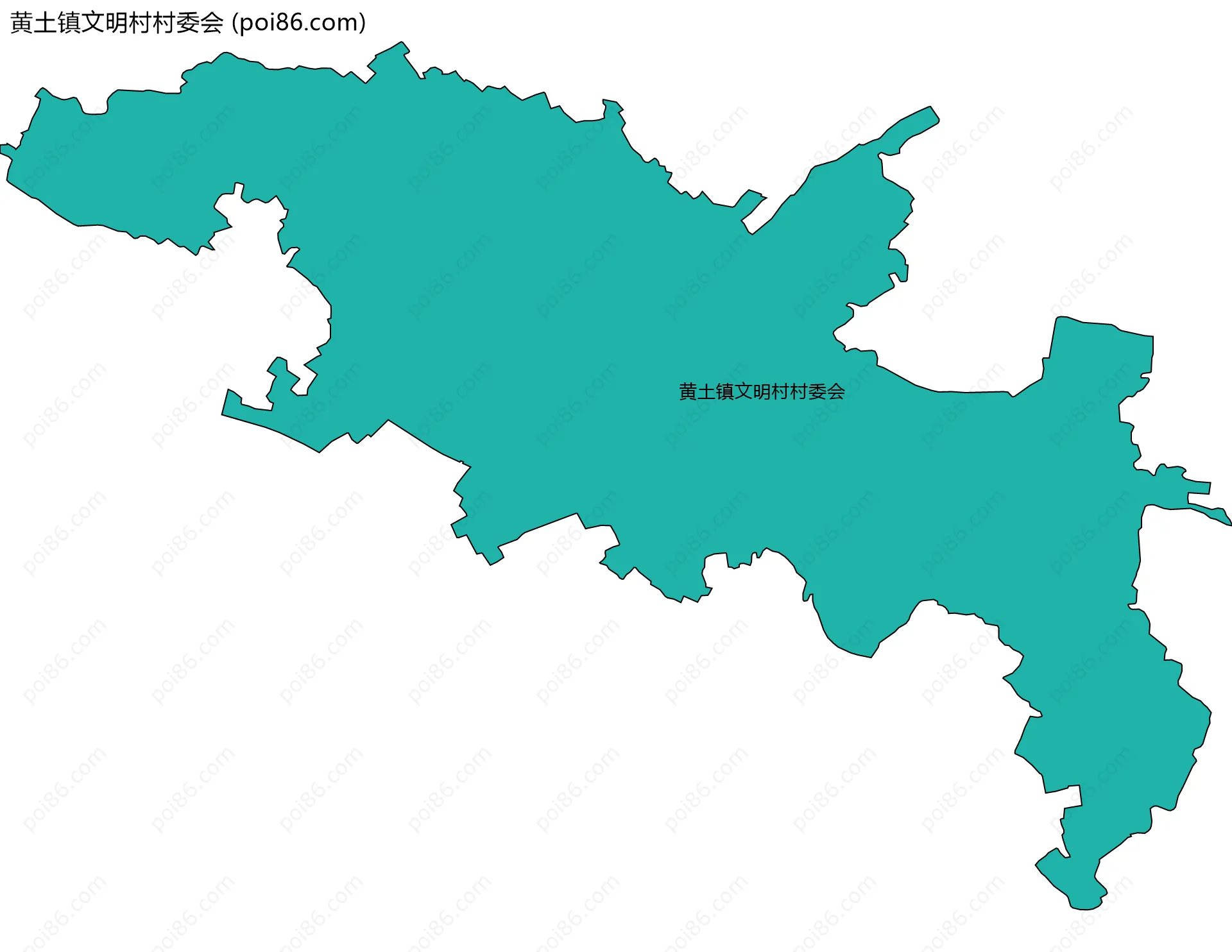 黄土镇文明村村委会边界地图