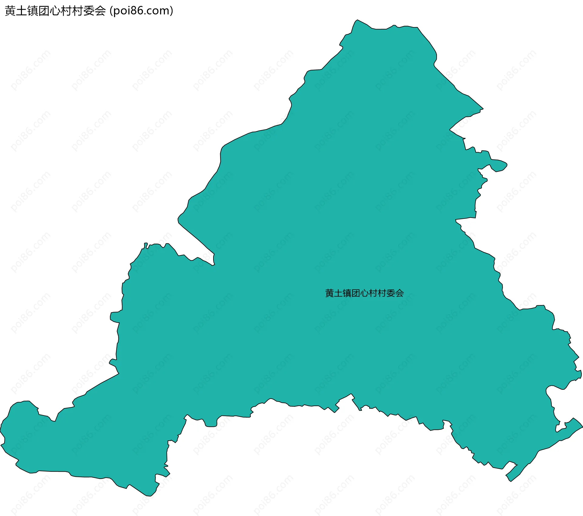 黄土镇团心村村委会边界地图
