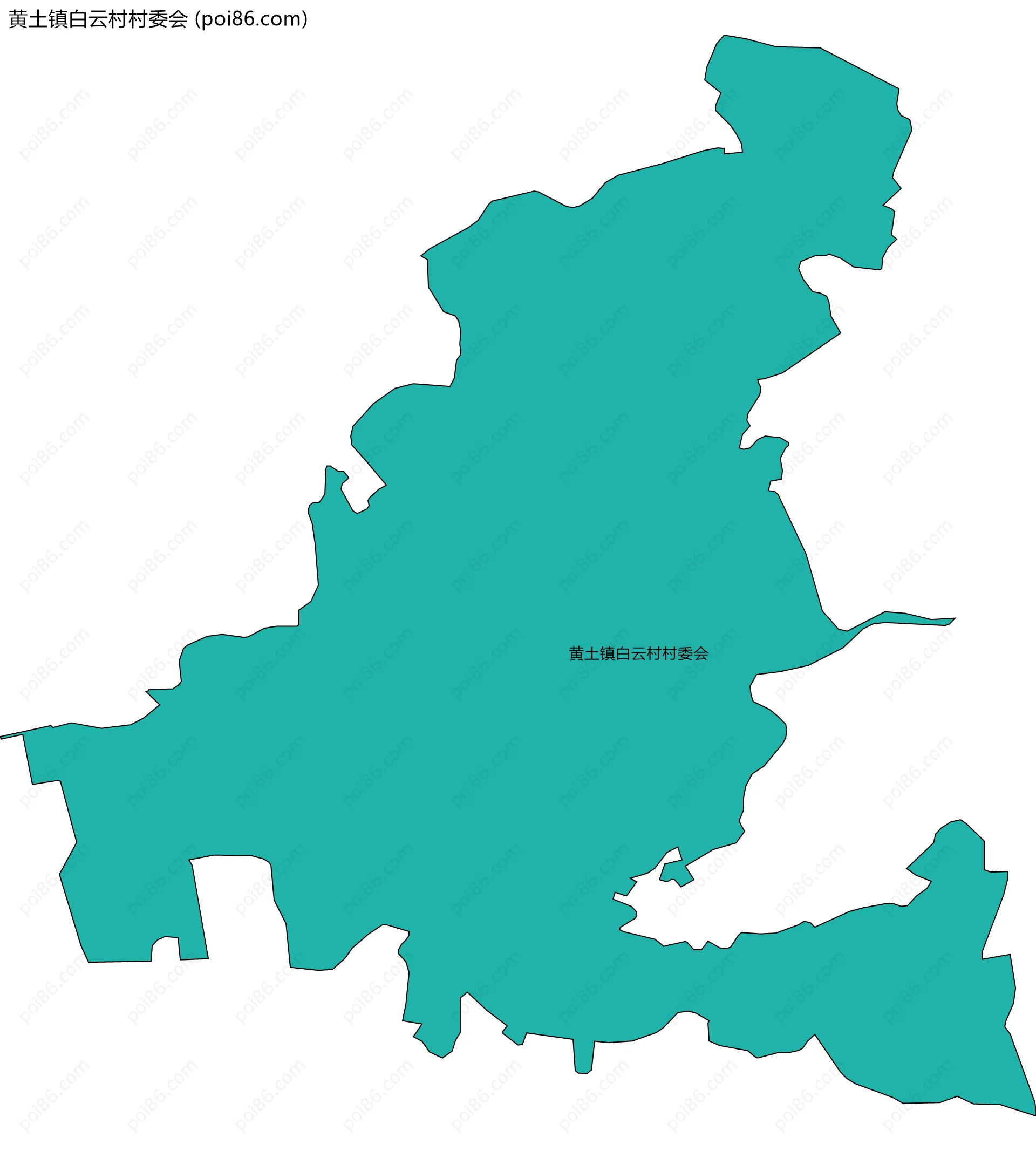 黄土镇白云村村委会边界地图