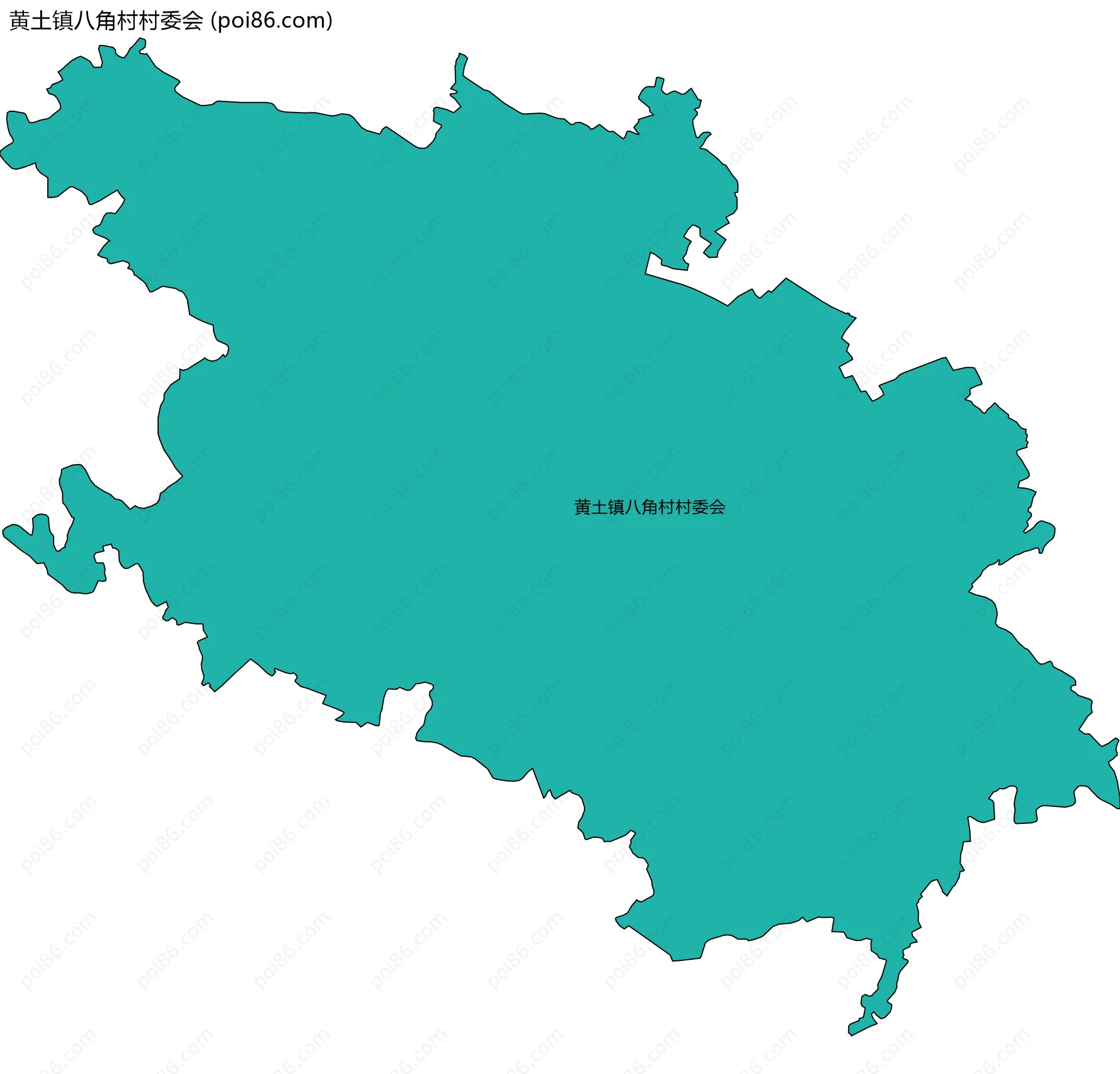 黄土镇八角村村委会边界地图