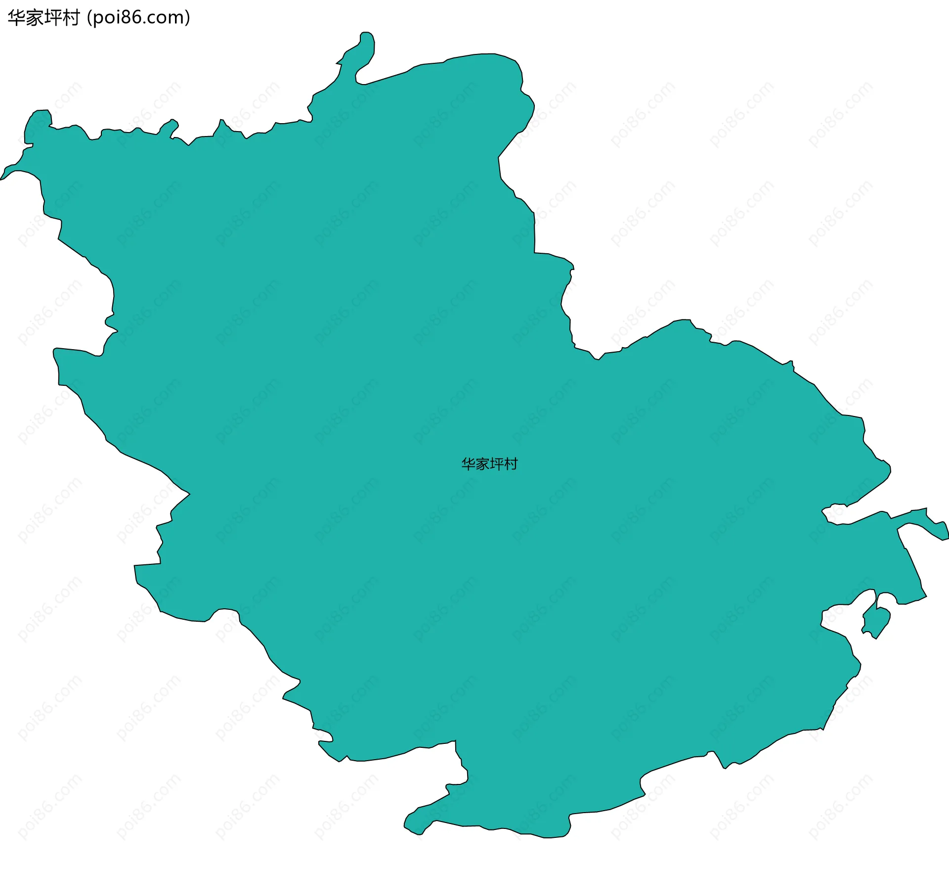 华家坪村边界地图