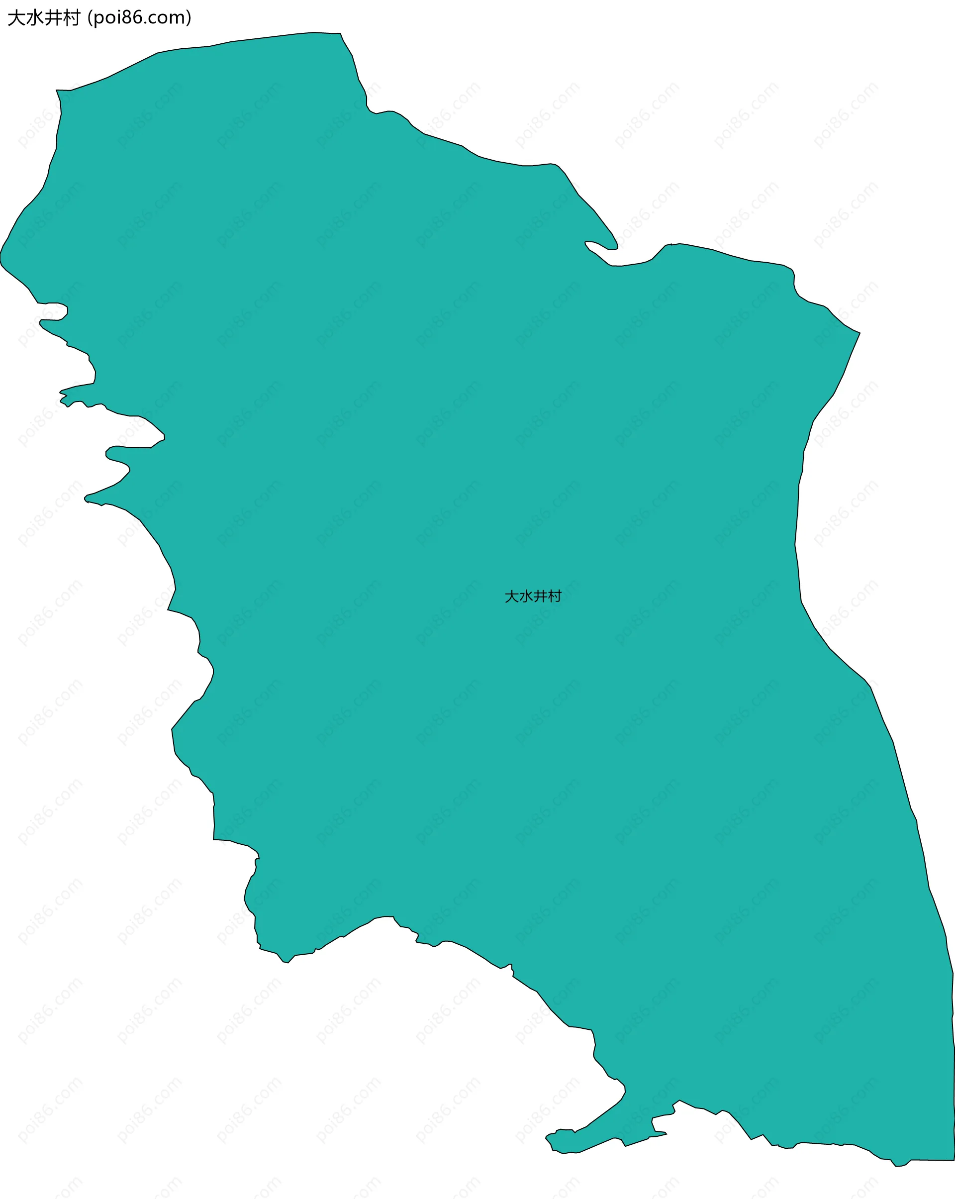 大水井村边界地图