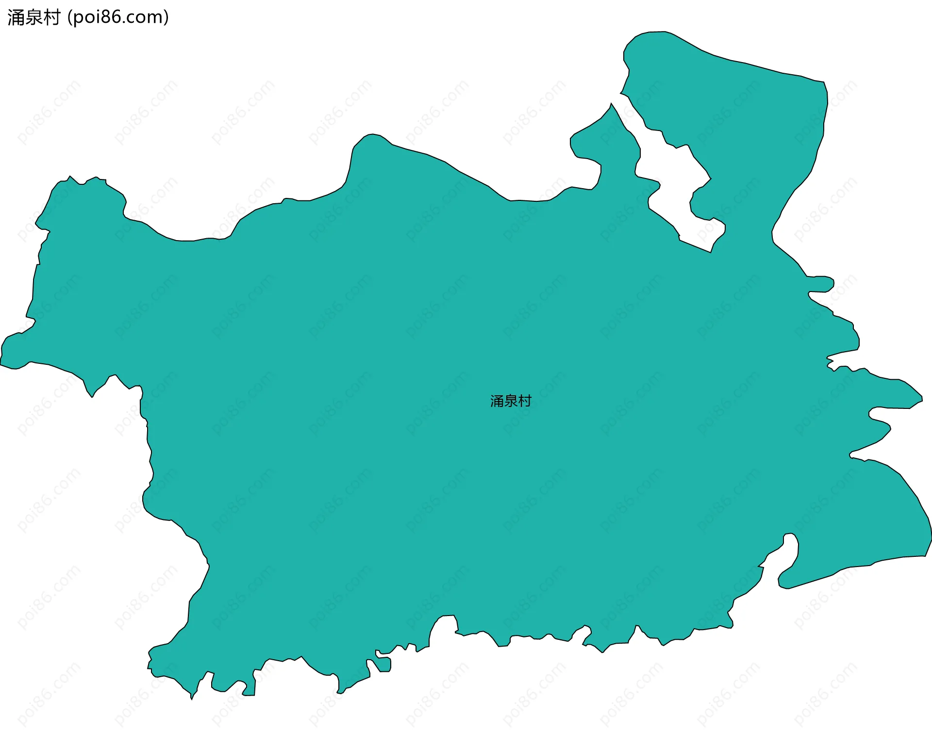 涌泉村边界地图