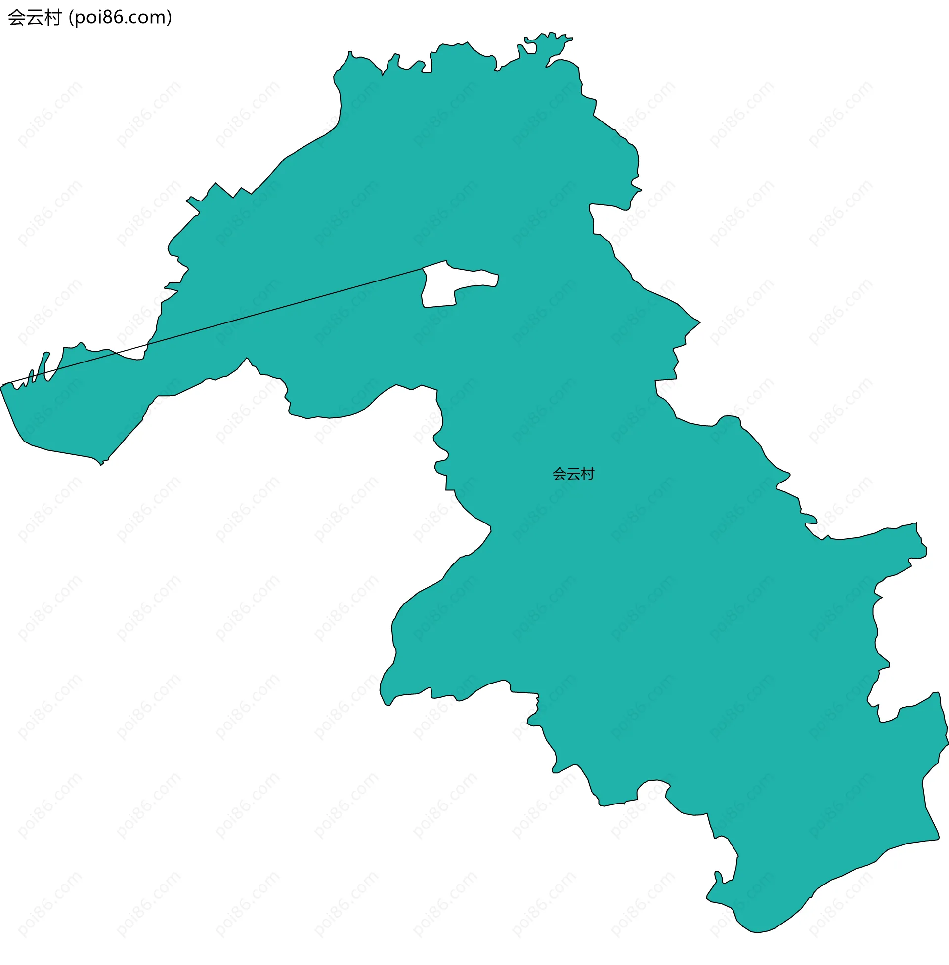 会云村边界地图