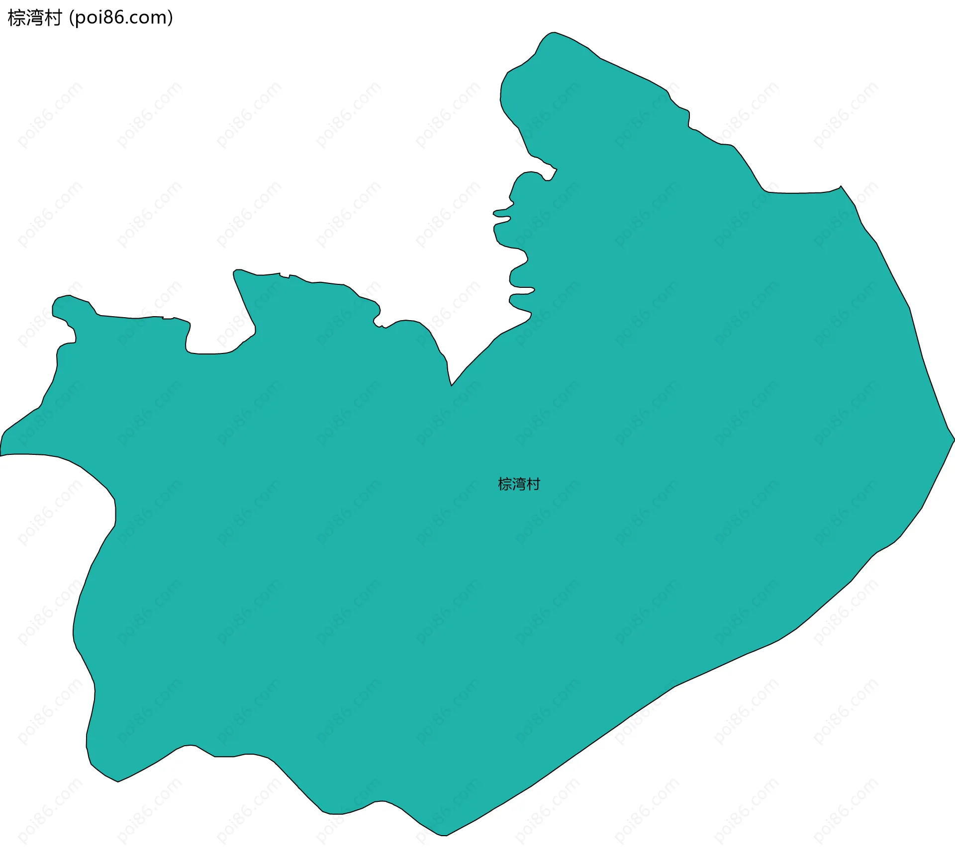 棕湾村边界地图