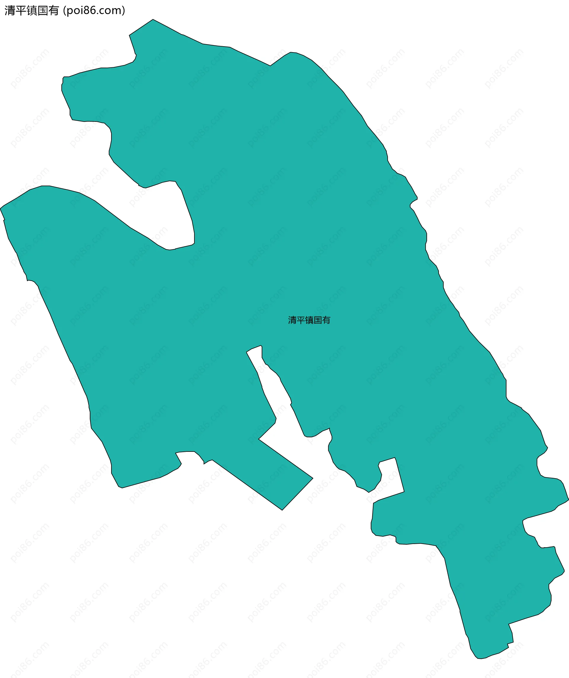 清平镇国有边界地图
