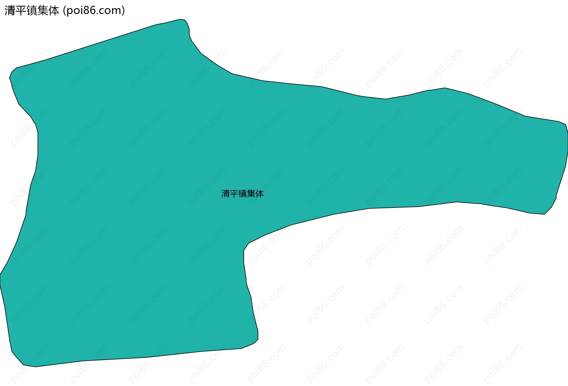 清平镇集体边界地图