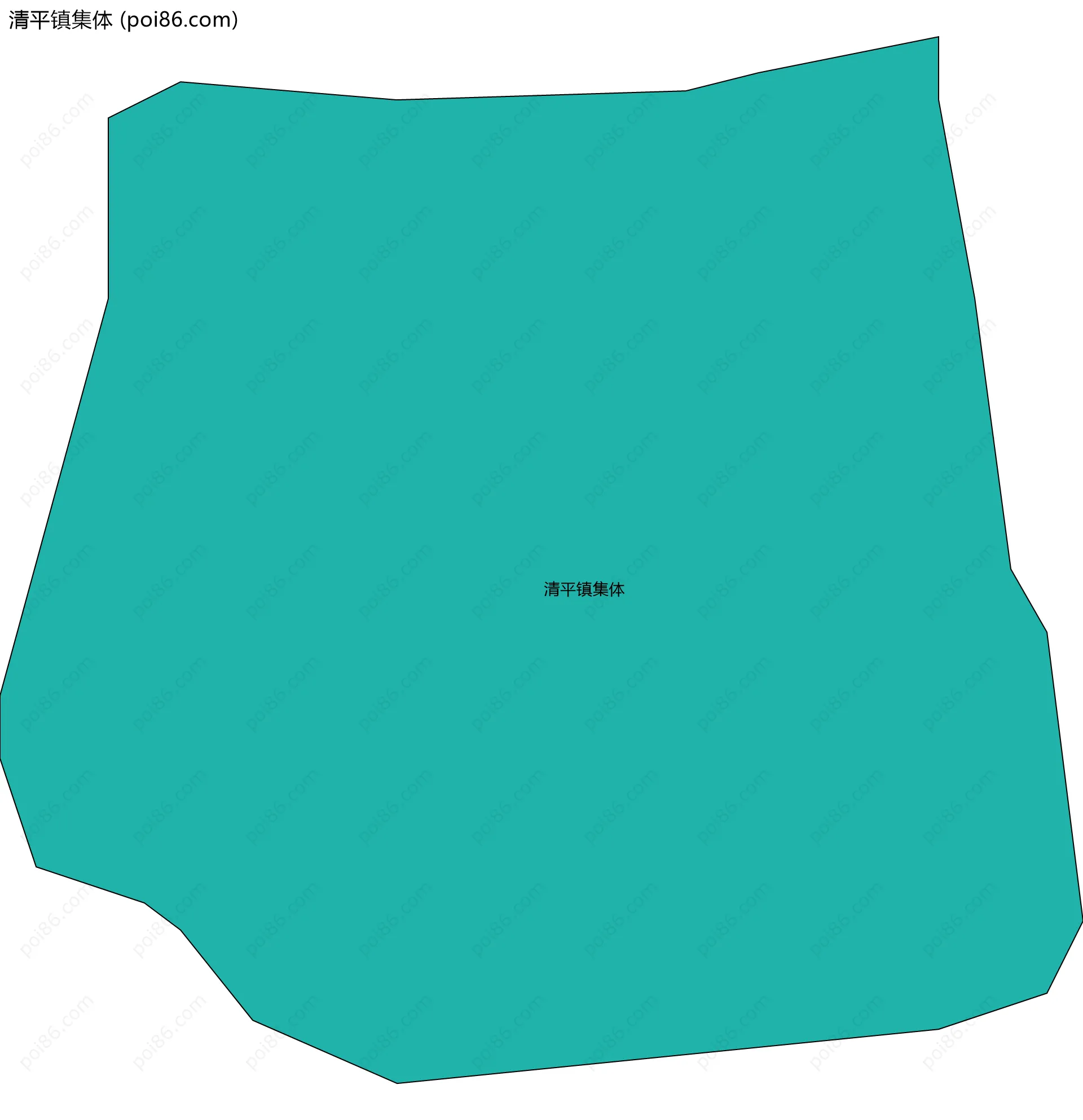 清平镇集体边界地图