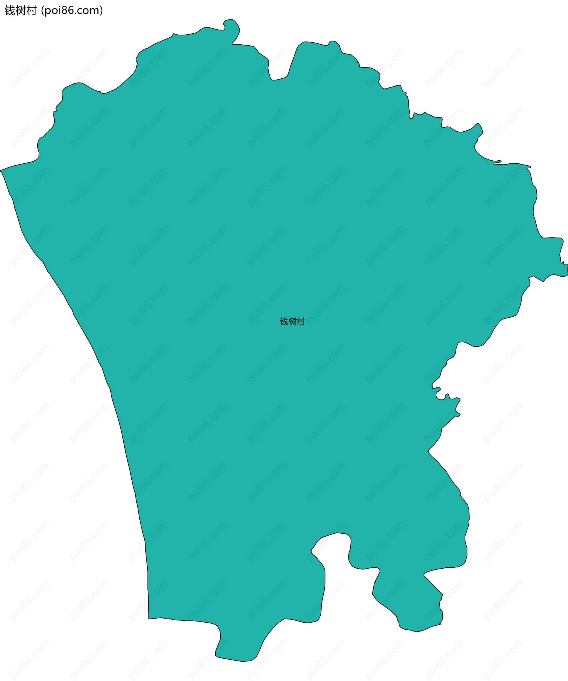 钱树村边界地图