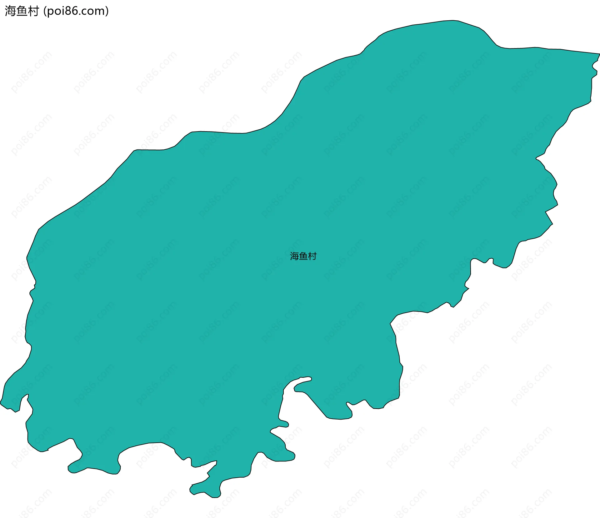 海鱼村边界地图