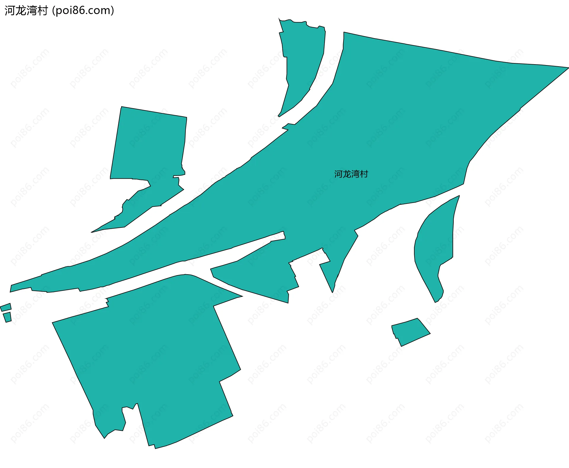 河龙湾村边界地图