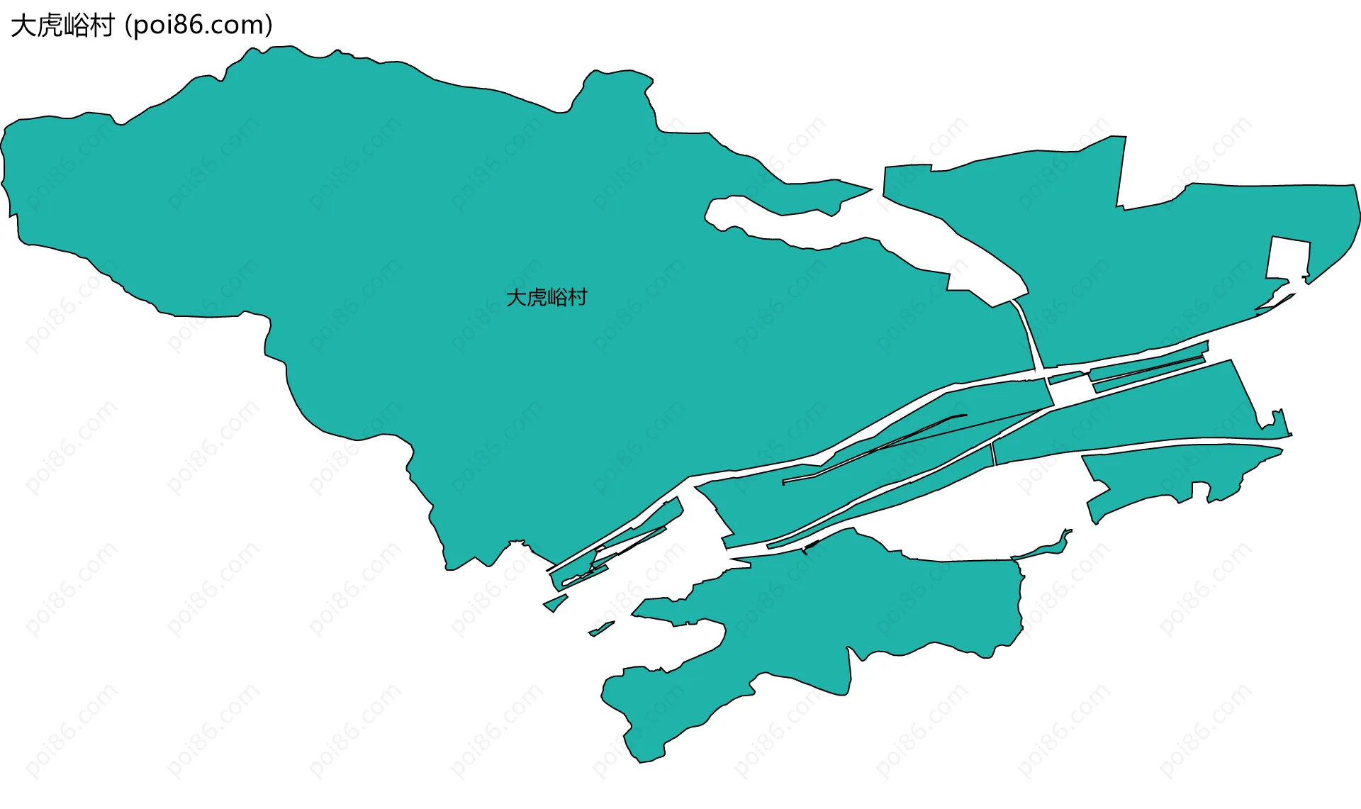 大虎峪村边界地图