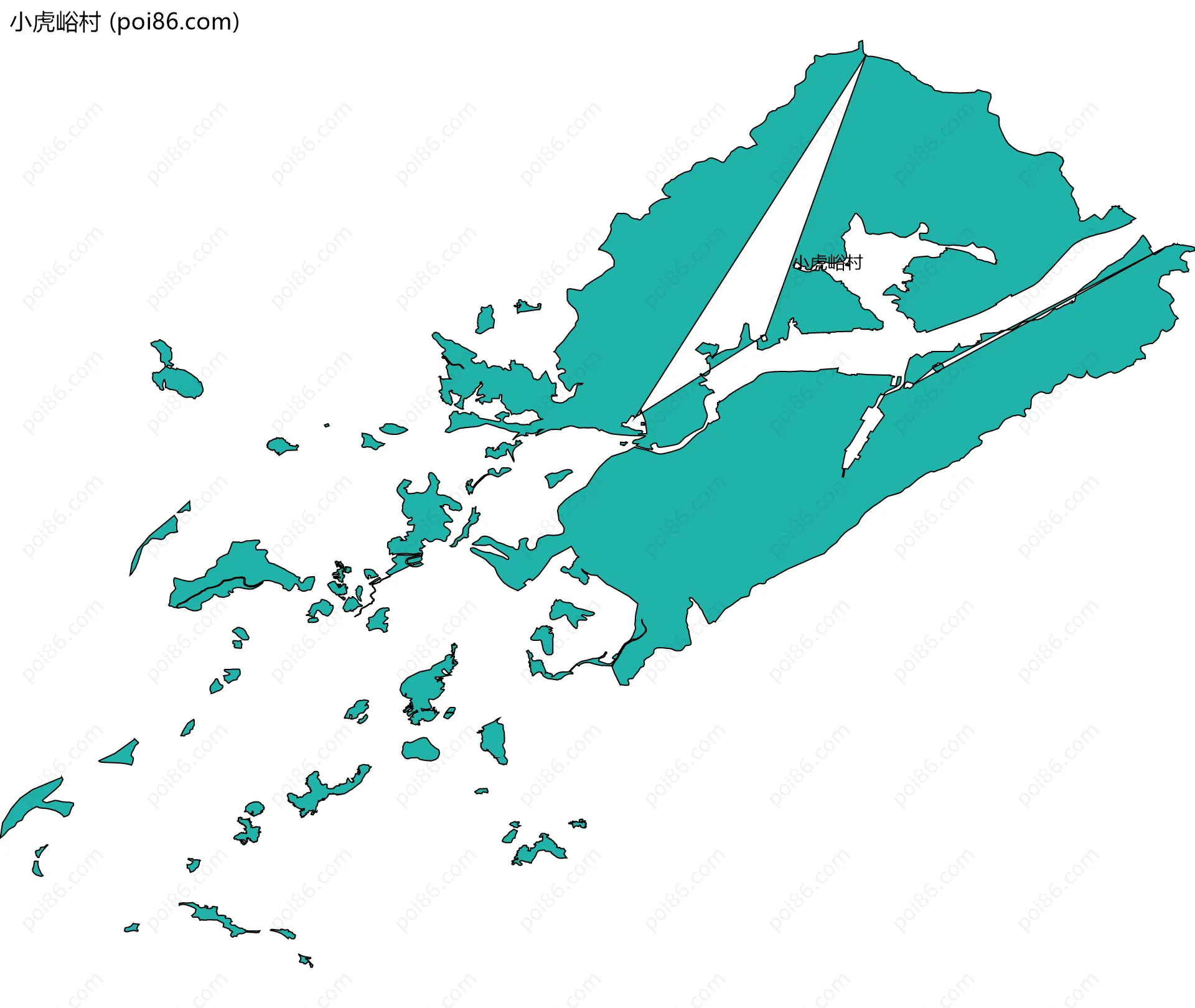 小虎峪村边界地图