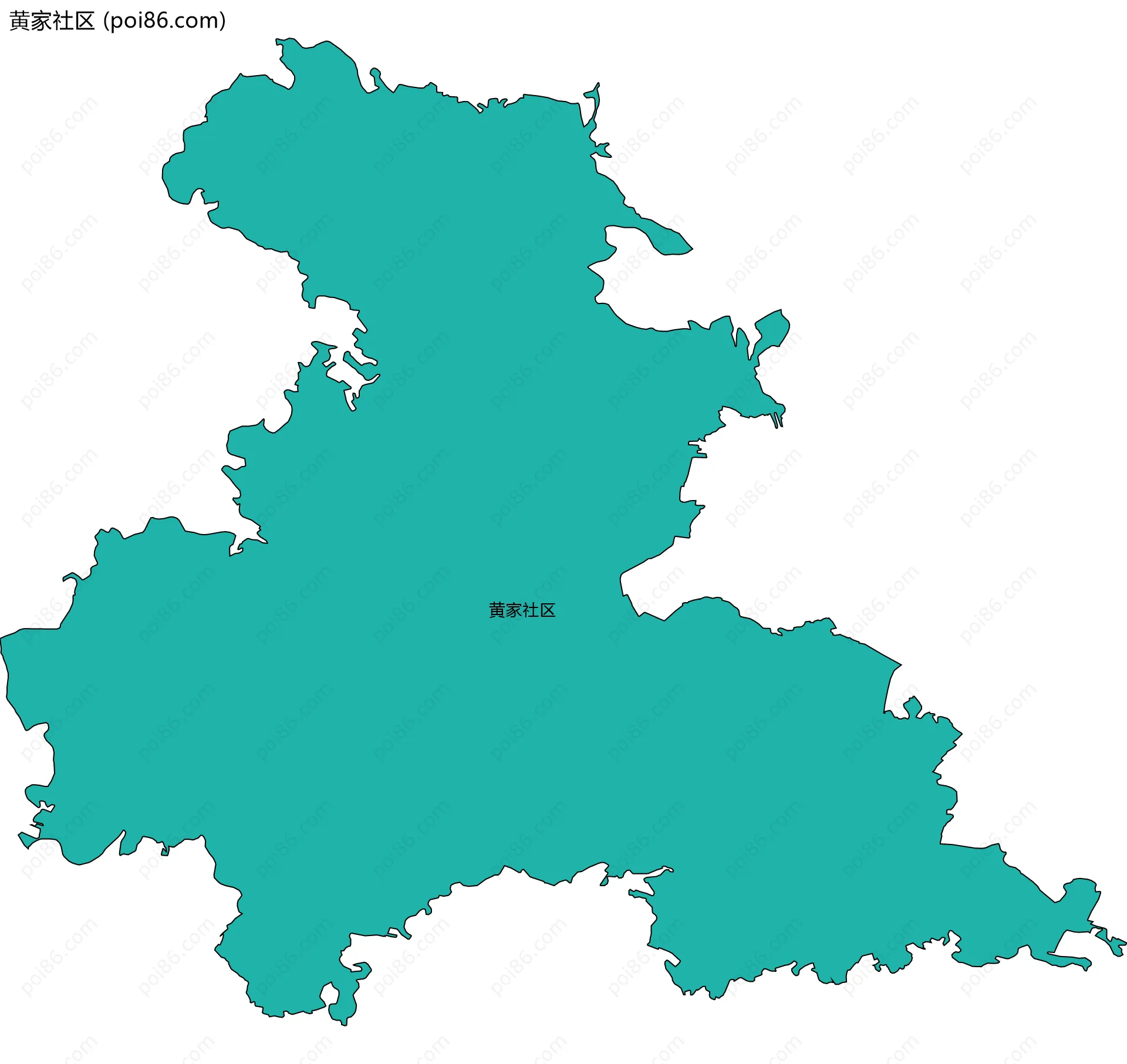 黄家社区边界地图