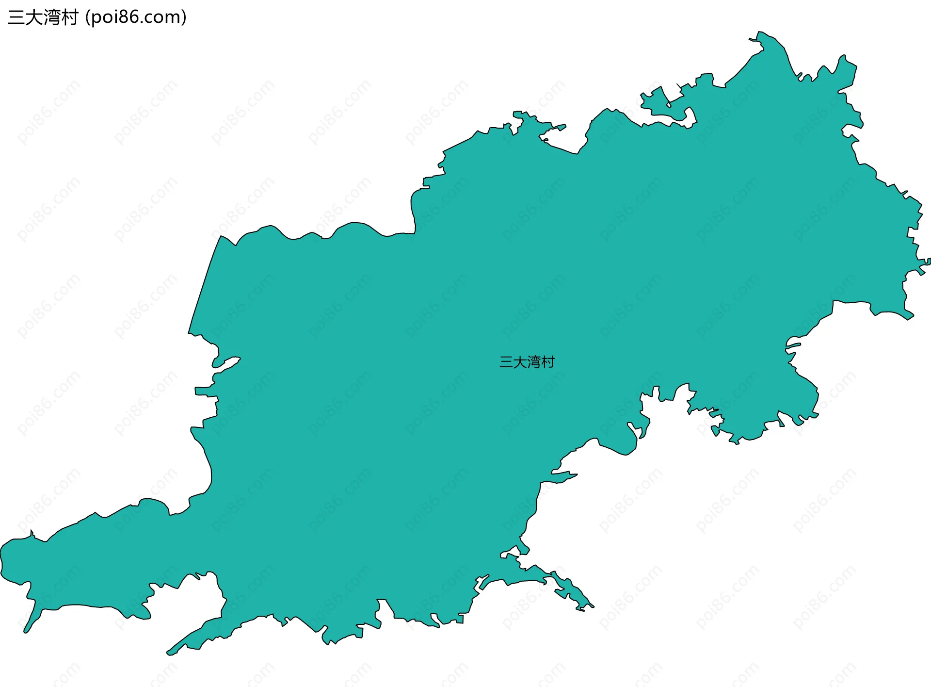 三大湾村边界地图